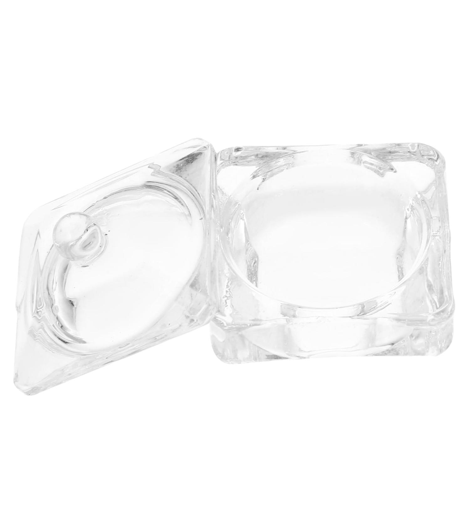 Milisten Glass Jar Candy Jar Decor Nail Art Accessories Nail Dish for Acrylic Nails Nail Cups Nail Dish with Lid Nail Art Liquid Holder Nail Art Dish Dappen Dish Castor Glass Heart-shaped 1 - Buy Online on GoSupps.com