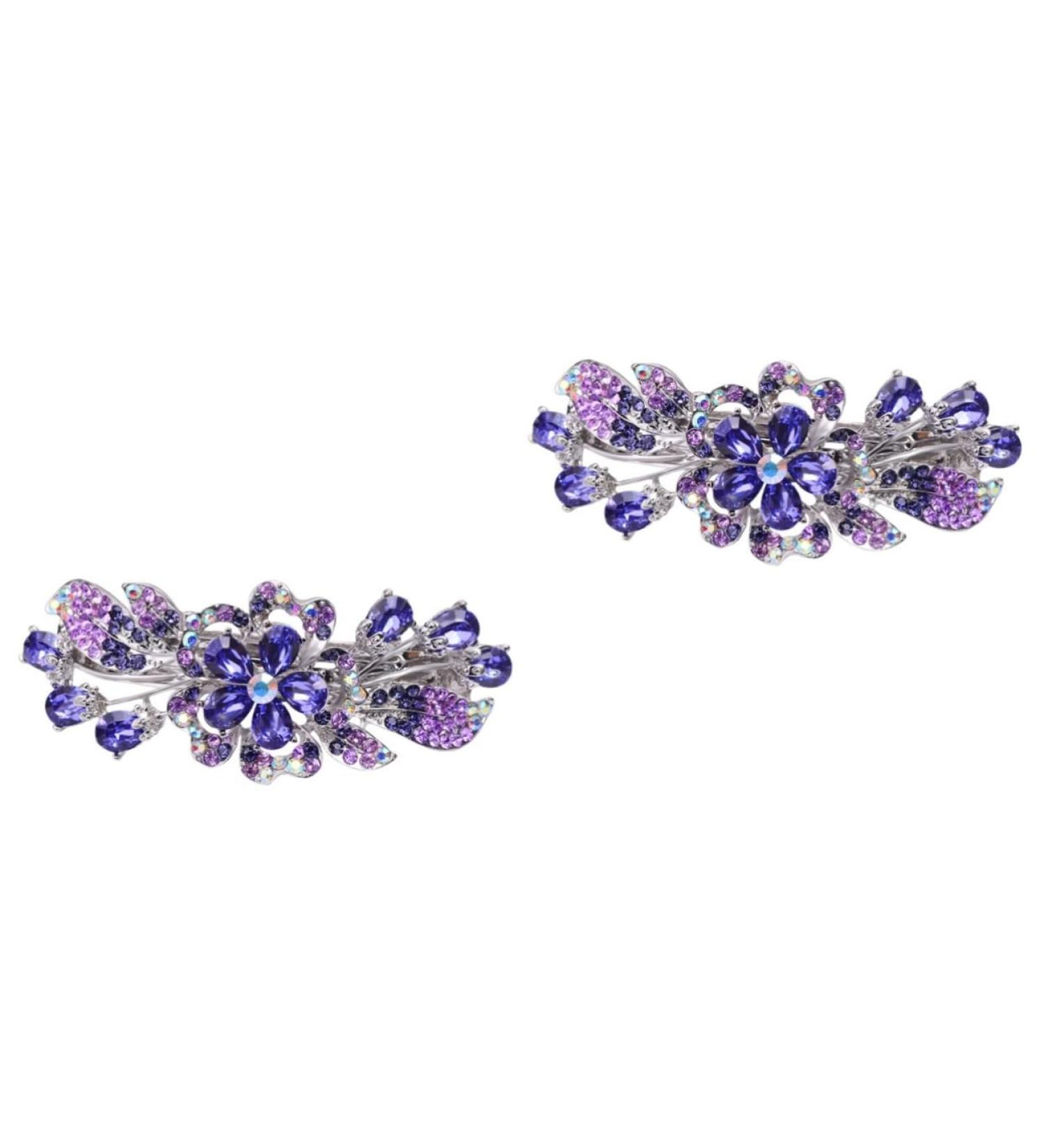 minkissy the hairpin rhinestone clip hair holder metal hair clips for women hair barrettes for women crystal hair barrettes purple hair barrettes alloy the flowers ponytail Flowers - Buy Online on GoSupps.com
