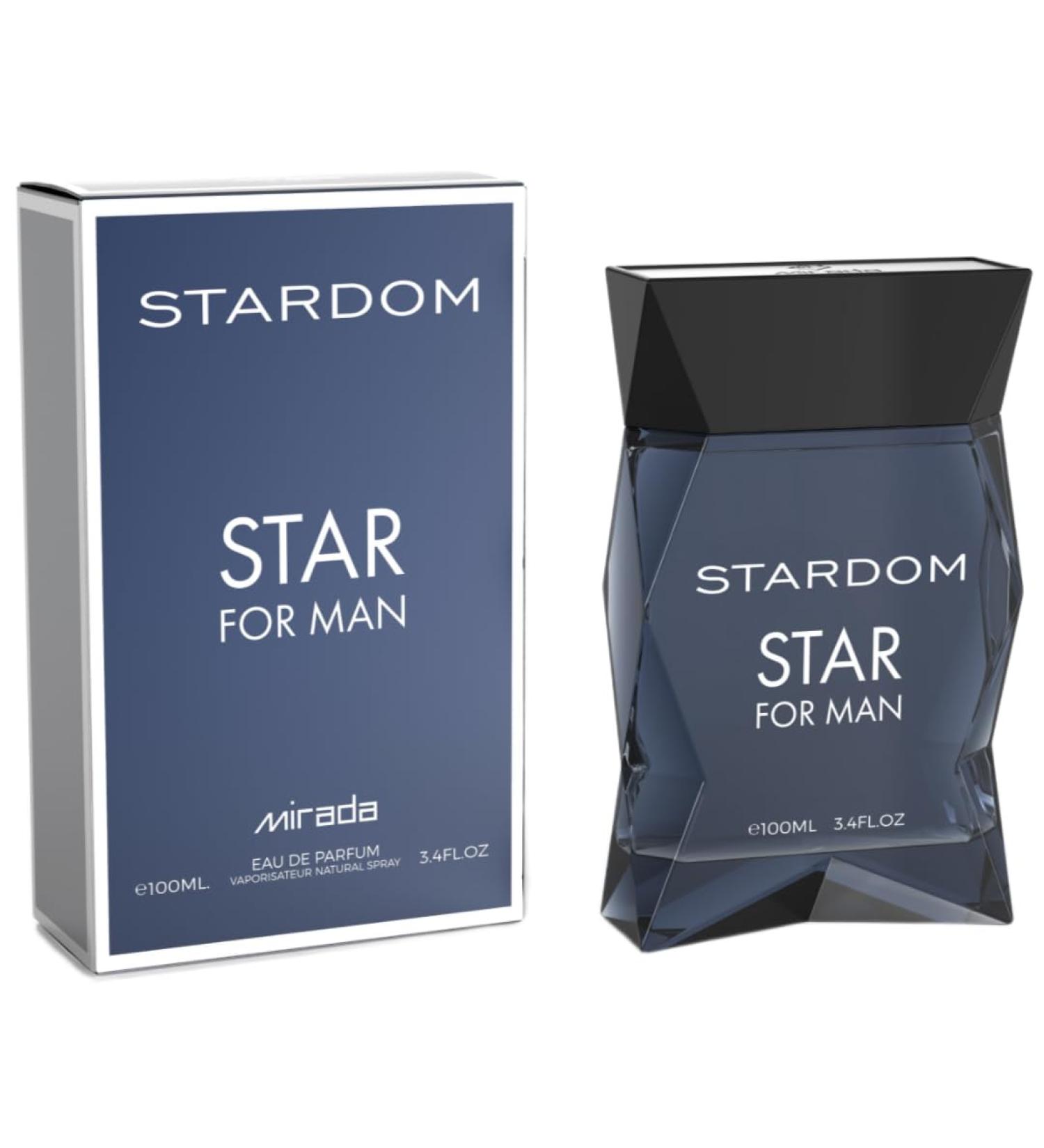 MIRADA Stardom Star Men's Eau de Parfum (EDP) 3.4 FL. Oz (100ml) Men s Perfume with Notes of Lemon Lime Grapefruit Mint Pink Pepper Ginger Nutmeg Jasmine Incense Vetiver Cedar Sandalwood - Buy Online on GoSupps.com