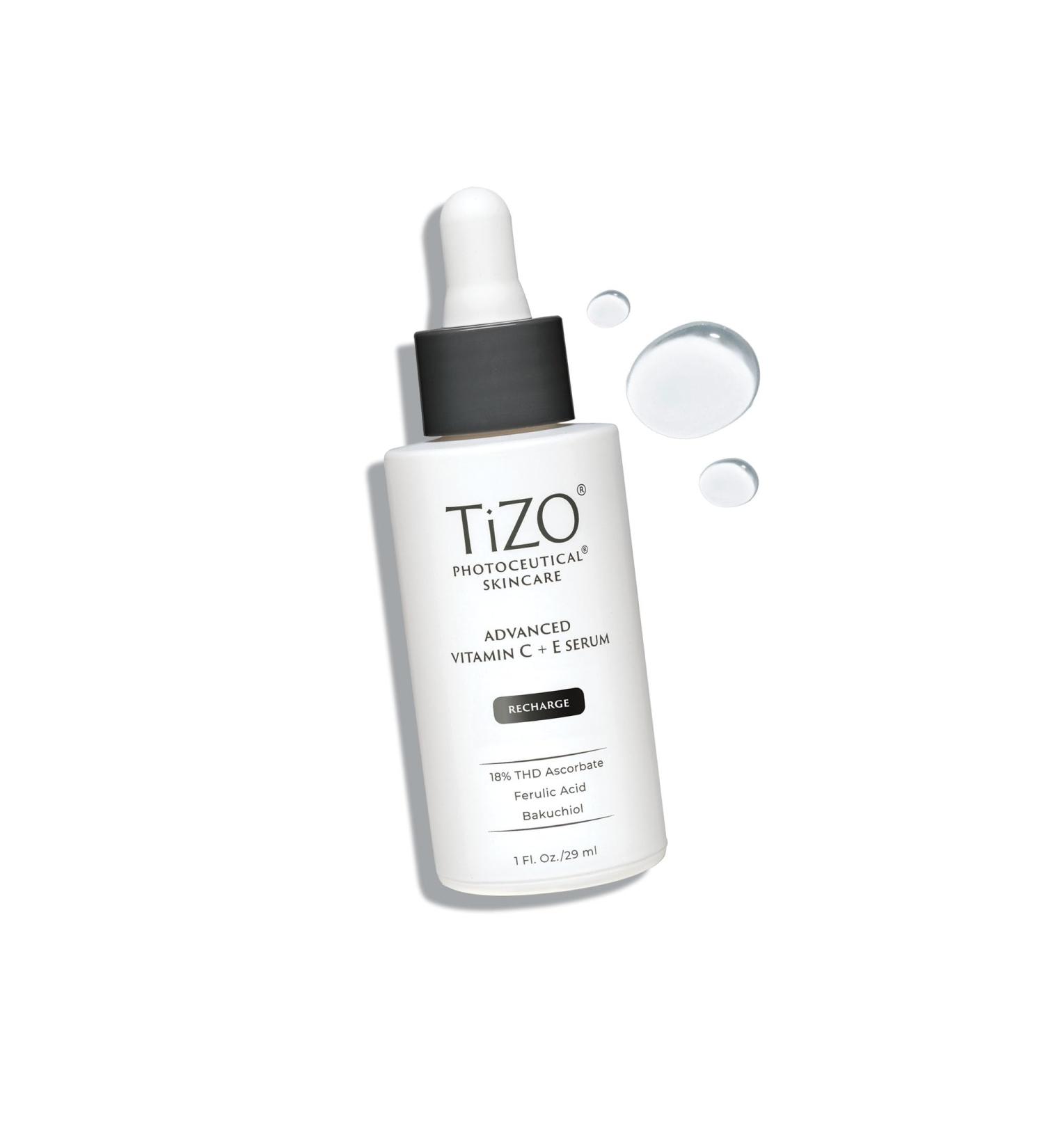TiZO Advanced Vitamin C + E Serum with Ferulic Acid & Bakuchiol - Premium Photoceutical Skincare for Radiant Skin | Shop Internationally - Buy Online on GoSupps.com