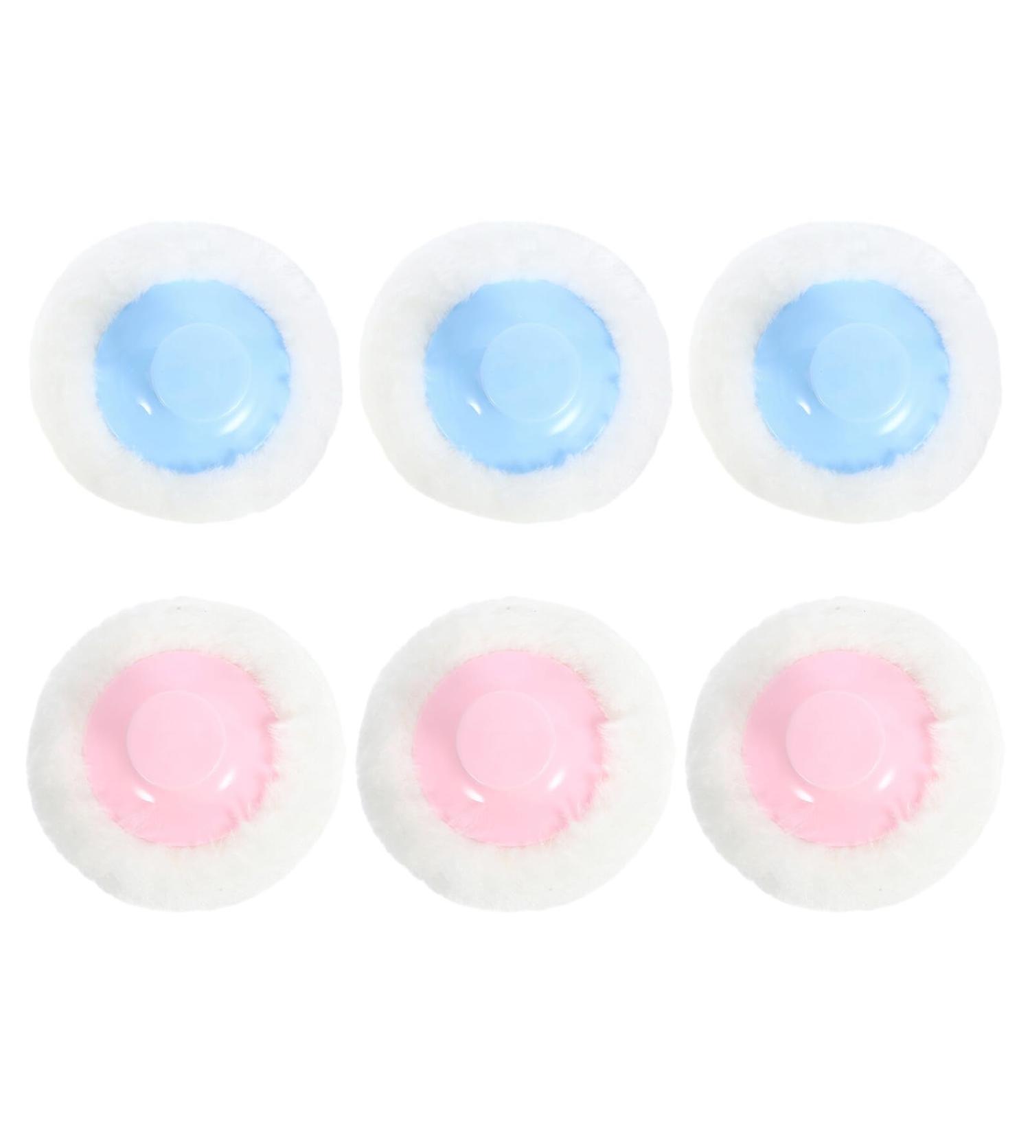 6pi ces Houppette Poudre pour Fond de Teint et Fixation Outil de Maquillage Doux et Lavable pour Visage et Corps - Buy Online on GoSupps.com