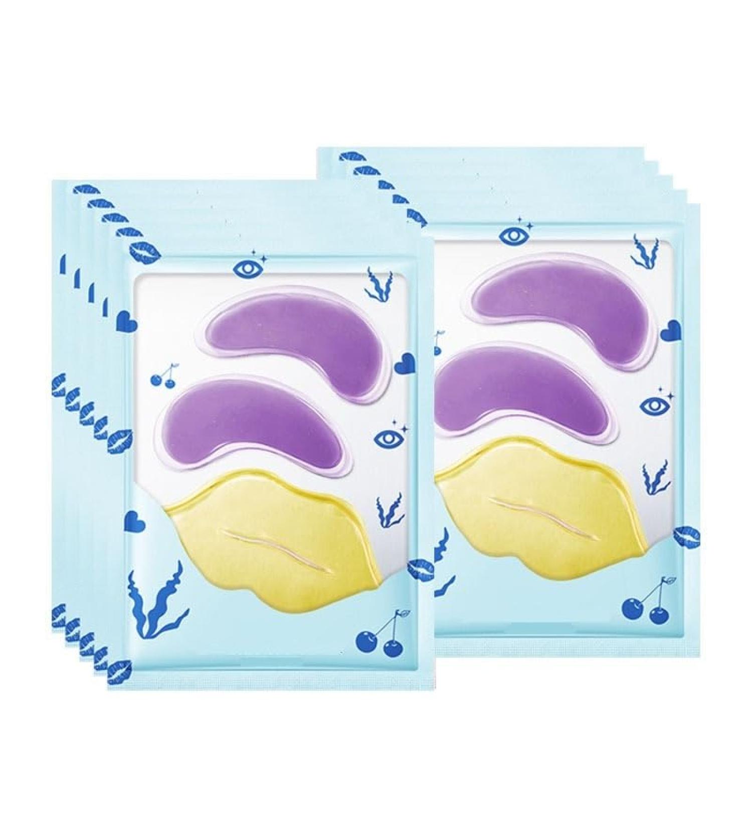 10pcs Collagen Eye Mask Lip Mask Combination Moisturizing Lip Patch Anti-wrinkle Anti Dark Circles Eye Patches (Color : C) - Buy Online on GoSupps.com