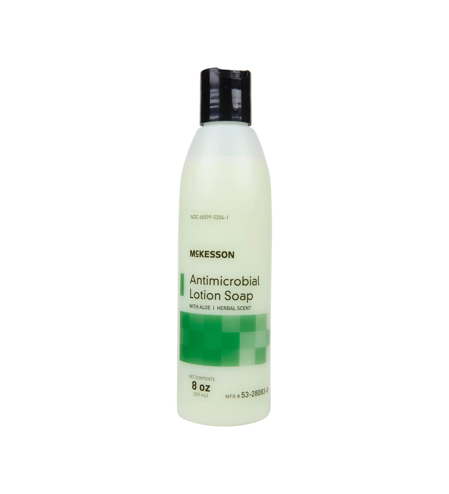 Buy McKesson Antimicrobial Lotion Soap with Aloe - Herbal Scent - 8 oz (48 Count) | Best International Shipping - Buy Online on GoSupps.com