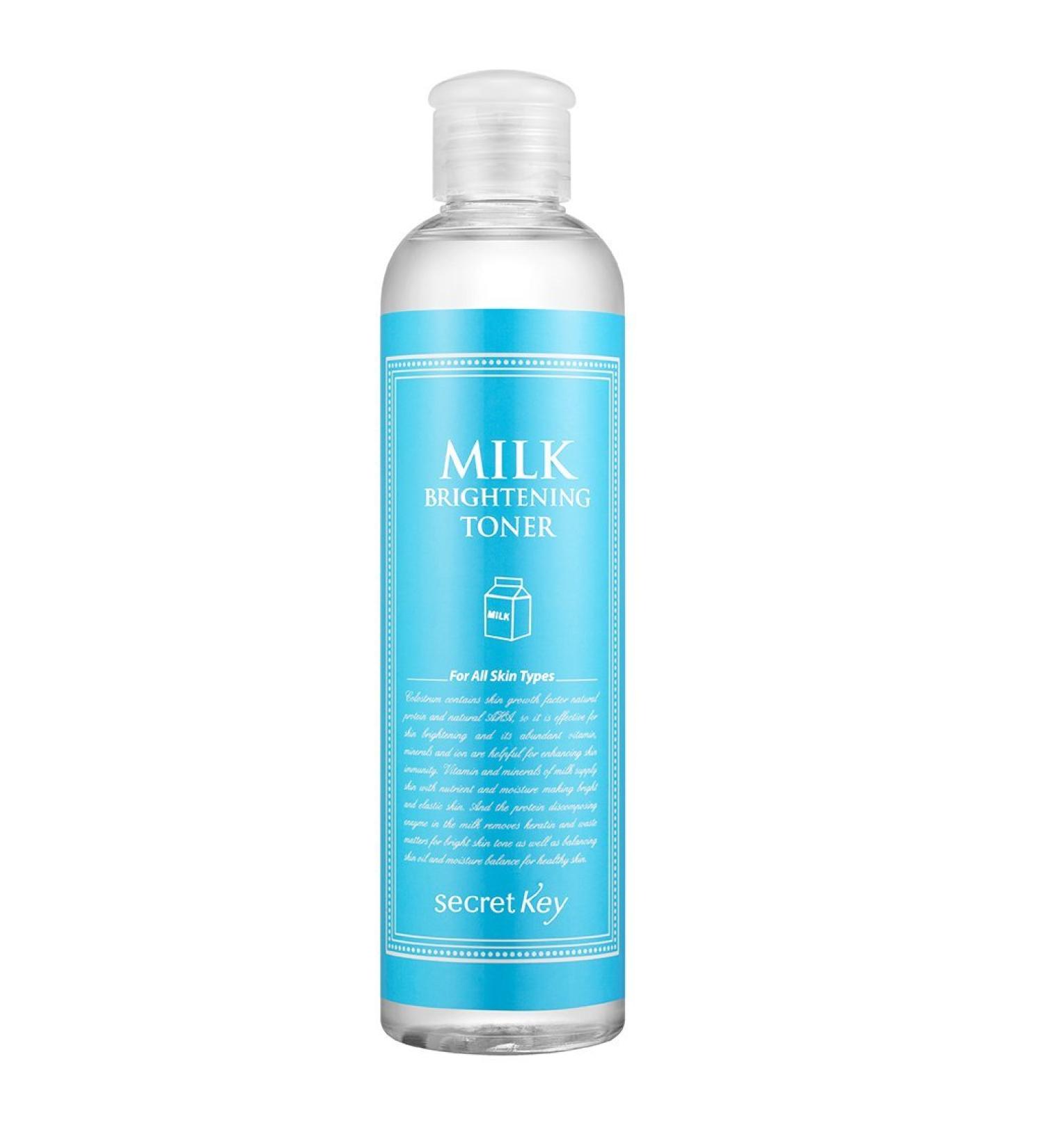 SECRET KEY Milk Brightening Toner 248ml - Skin Oil & Moisture Balance Milk Protein & Rice - Buy Online on GoSupps.com