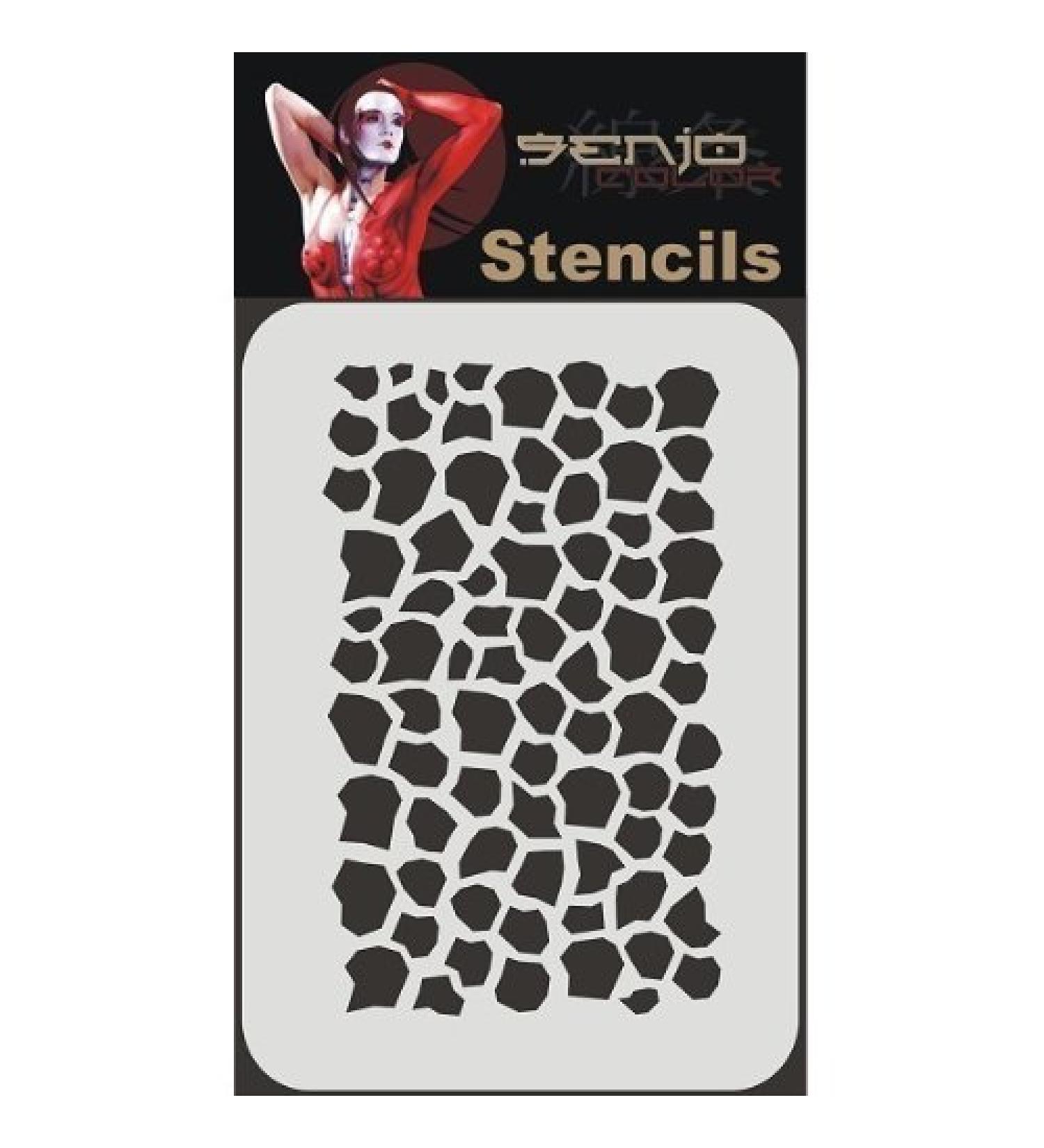 Airbrush Stencil Bodyart Stencil A5 - Reptile Structure-1 Polyester Solvent Resistant Senjo Color