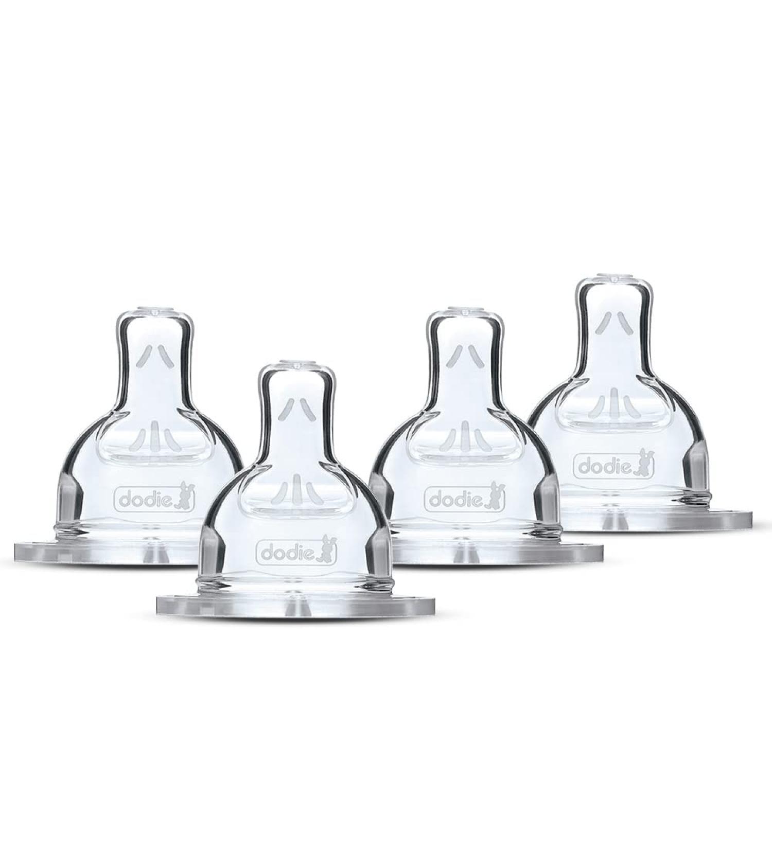 Dodie Pack of 4 Flat Anti-Colic Teats Sensation Flow 2 - Medium - Buy Online on GoSupps.com