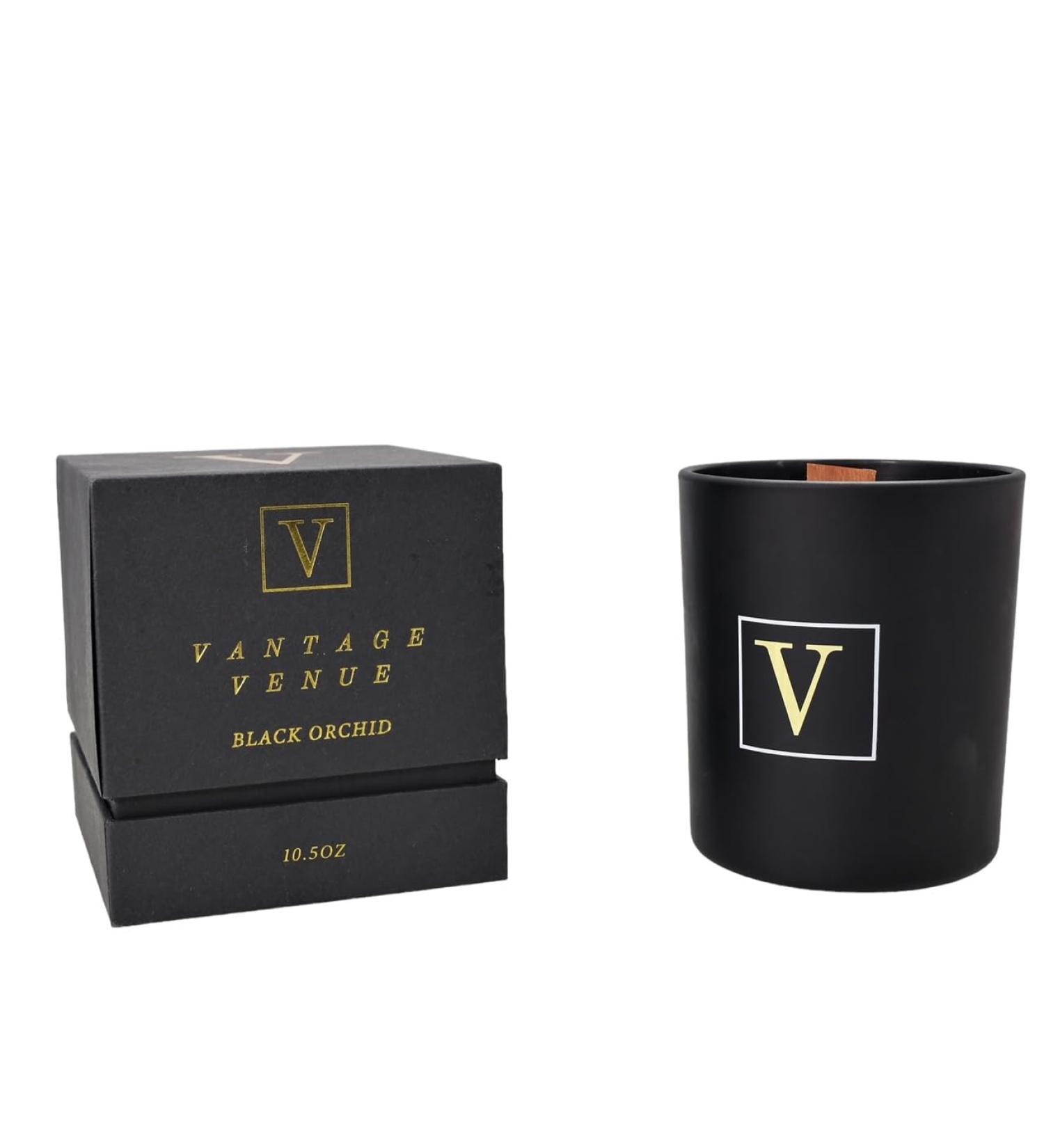 Premium Wooden Wick Scented Candles | Aromatherapy Soy Wax | 10.5oz | Black Orchid | Perfect Gifts for Him & Her - Buy Online on GoSupps.com