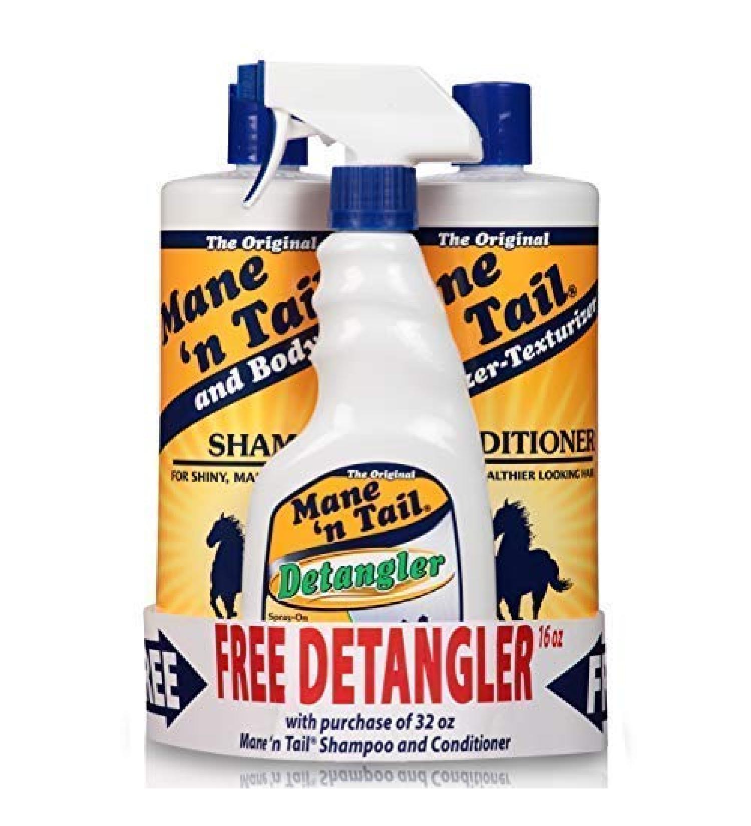Mane 'n Tail 3-Pc Kit: 32oz Shampoo, 32oz Conditioner & 16oz Detangler - Buy Online on GoSupps.com