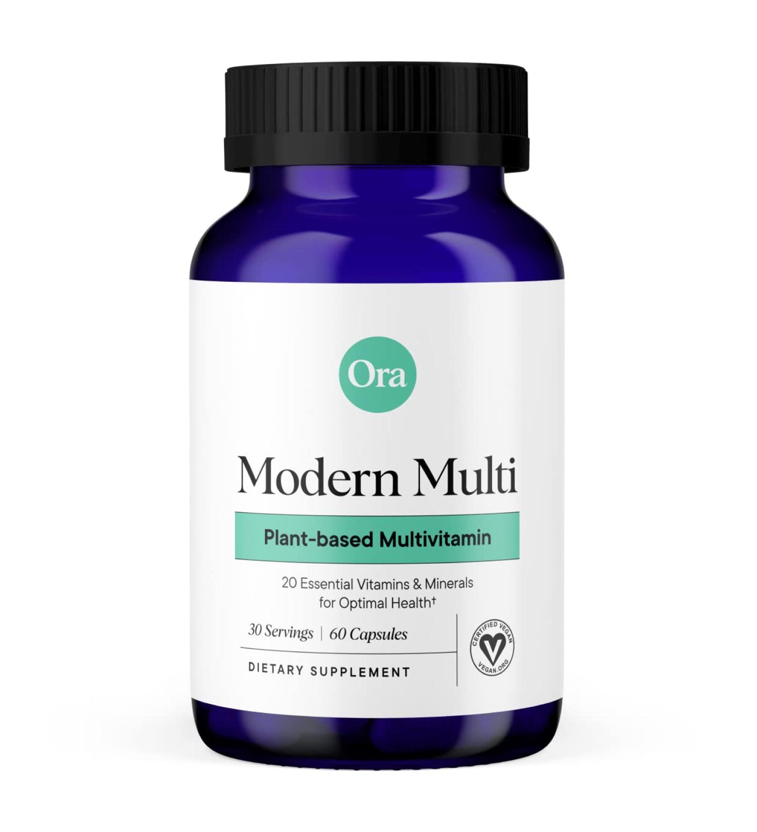 Ora Organic Plant Based Multivitamin | Bluelight Protection | 60 Vegan Capsules - Buy Online on GoSupps.com