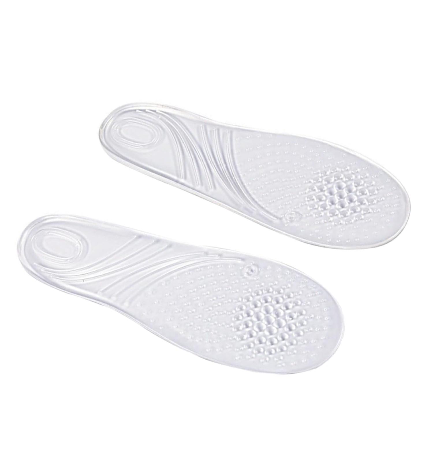 NOLITOY Gel Insoles - Transparent Shoe Pads for Comfort & Foot Odor Relief | Anti-Slip Massaging Insoles for Women - Buy Online on GoSupps.com