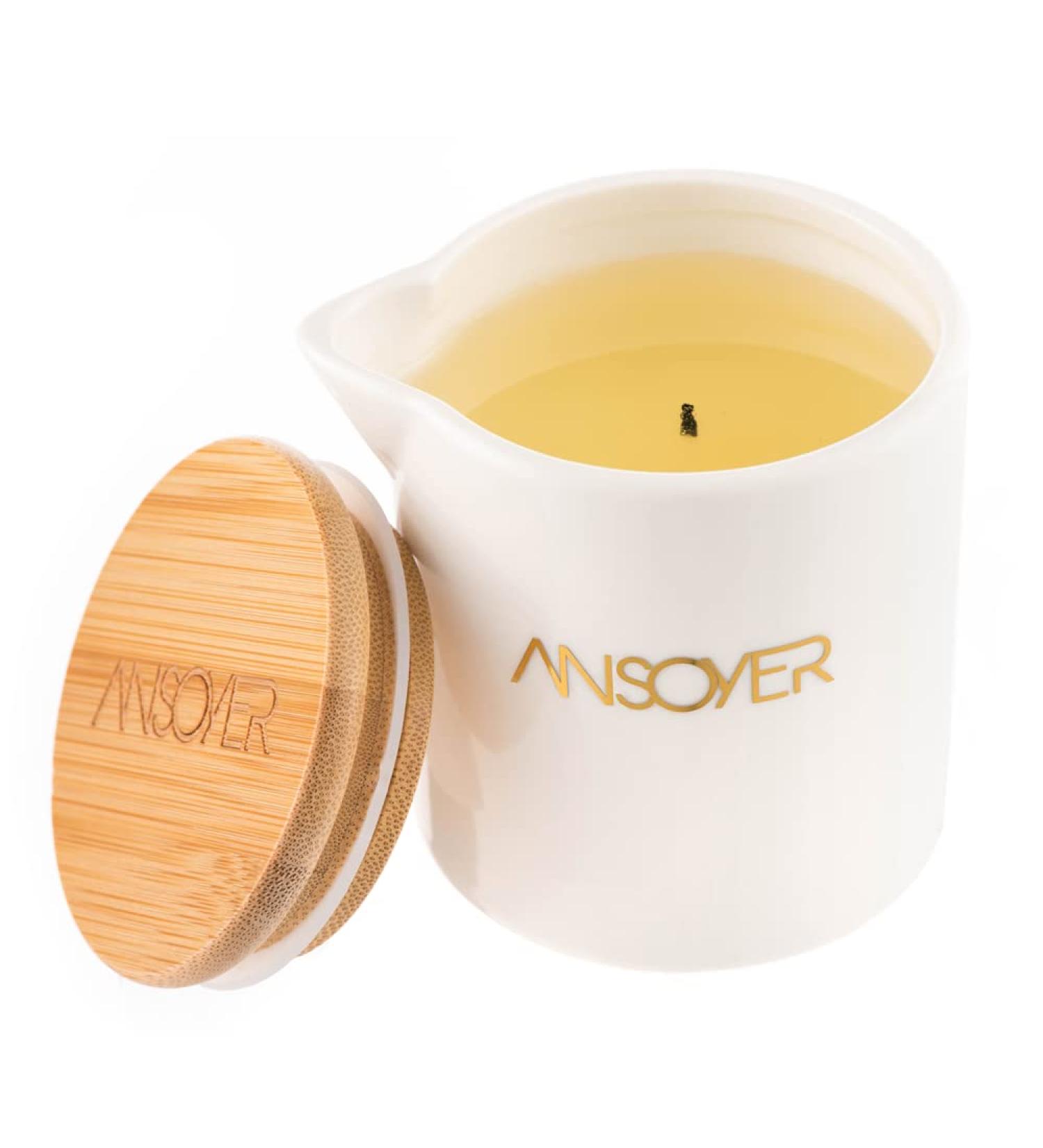 ANSOYER Luxury Massage Oil Candle Moisturizing and Nutritious for Home SPA - Amazing Gift for Women & Men 8.1 Ounces | Pomegranate - Buy Online on GoSupps.com