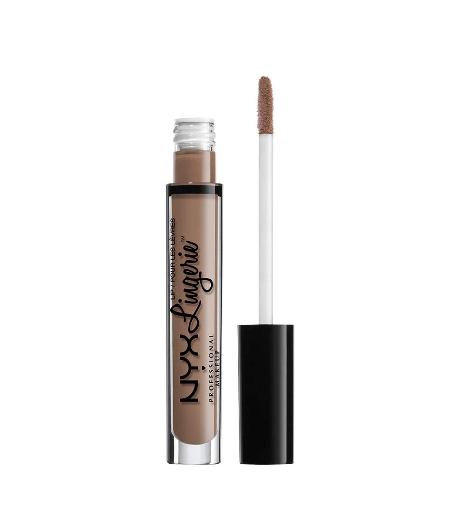 NYX Lip Lingerie Matte Liquid Lipstick in Delicate Lust - Greige Shade - Buy Online on GoSupps.com