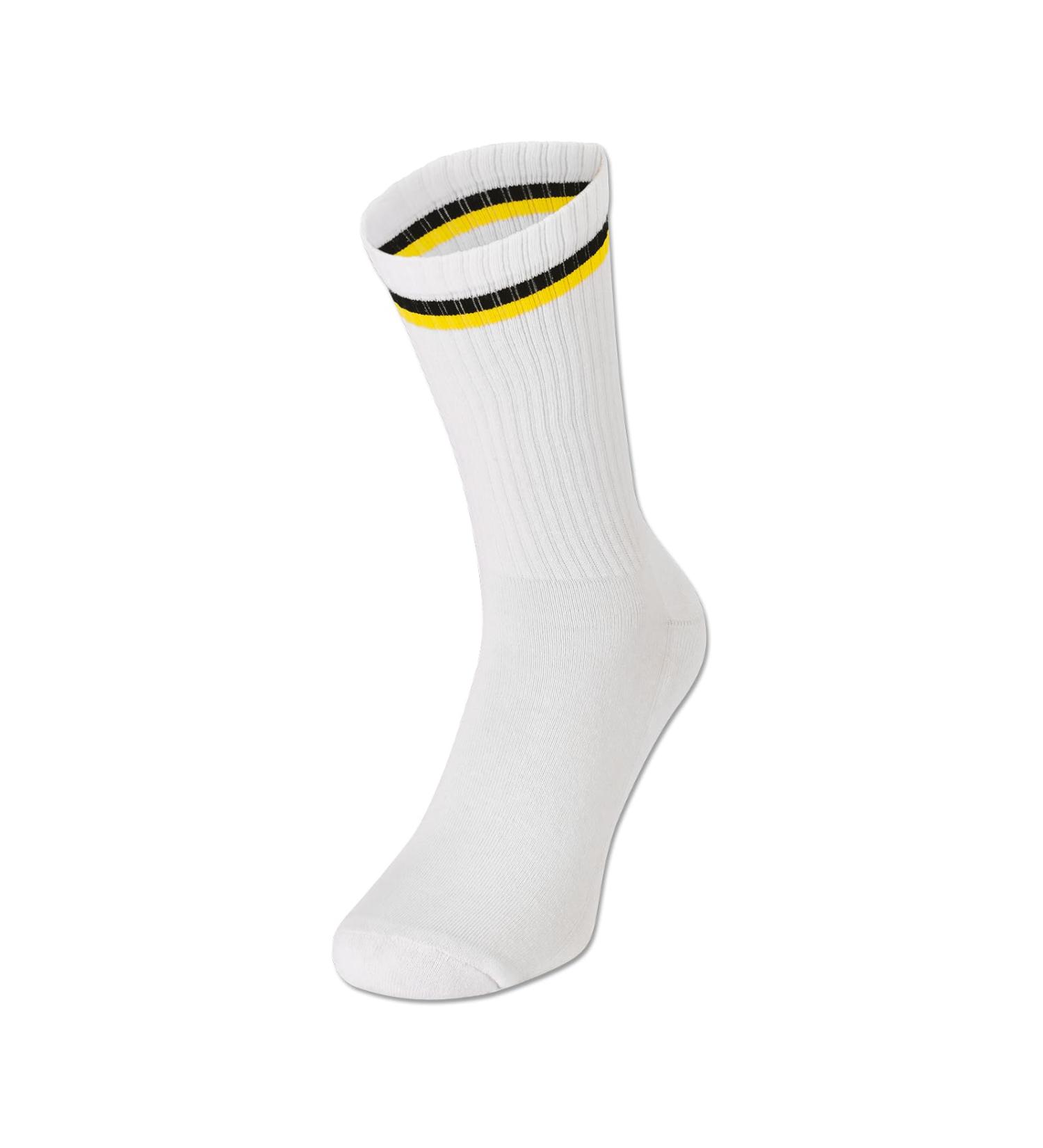 Borussia Dortmund Unisex BVB Tennissocken (2er Pack) - Gr ßen 43-46 in Weiß | Internationale Lieferung verf gbar - Buy Online on GoSupps.com