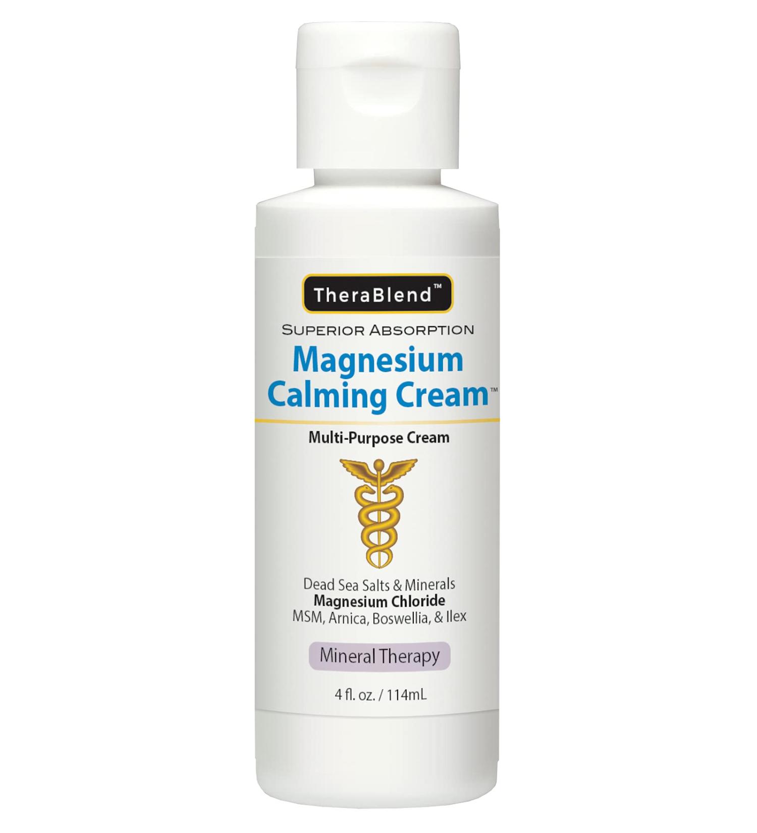 Calming Magnesium Cream 4 oz - Natural Relief for Stress and Muscle Tension - Buy Online on GoSupps.com