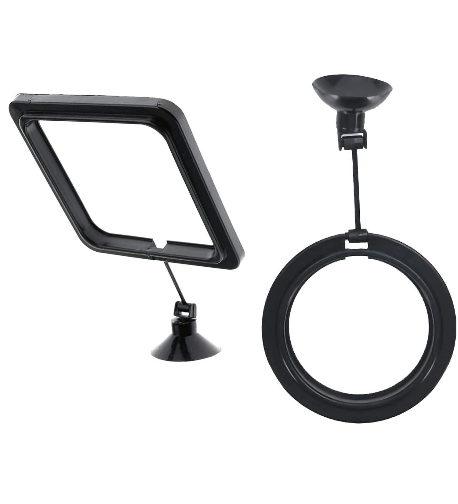 Taicols 2 Pack Feeding Ring Aquarium and Tank Floating Feeder Ring for Goldfish and Other Smaller Fish Aquarium Feeder Feeding A Aquarium Square Round Fish Food Feeders with Suction Cupquarium Fish - Buy Online on GoSupps.com