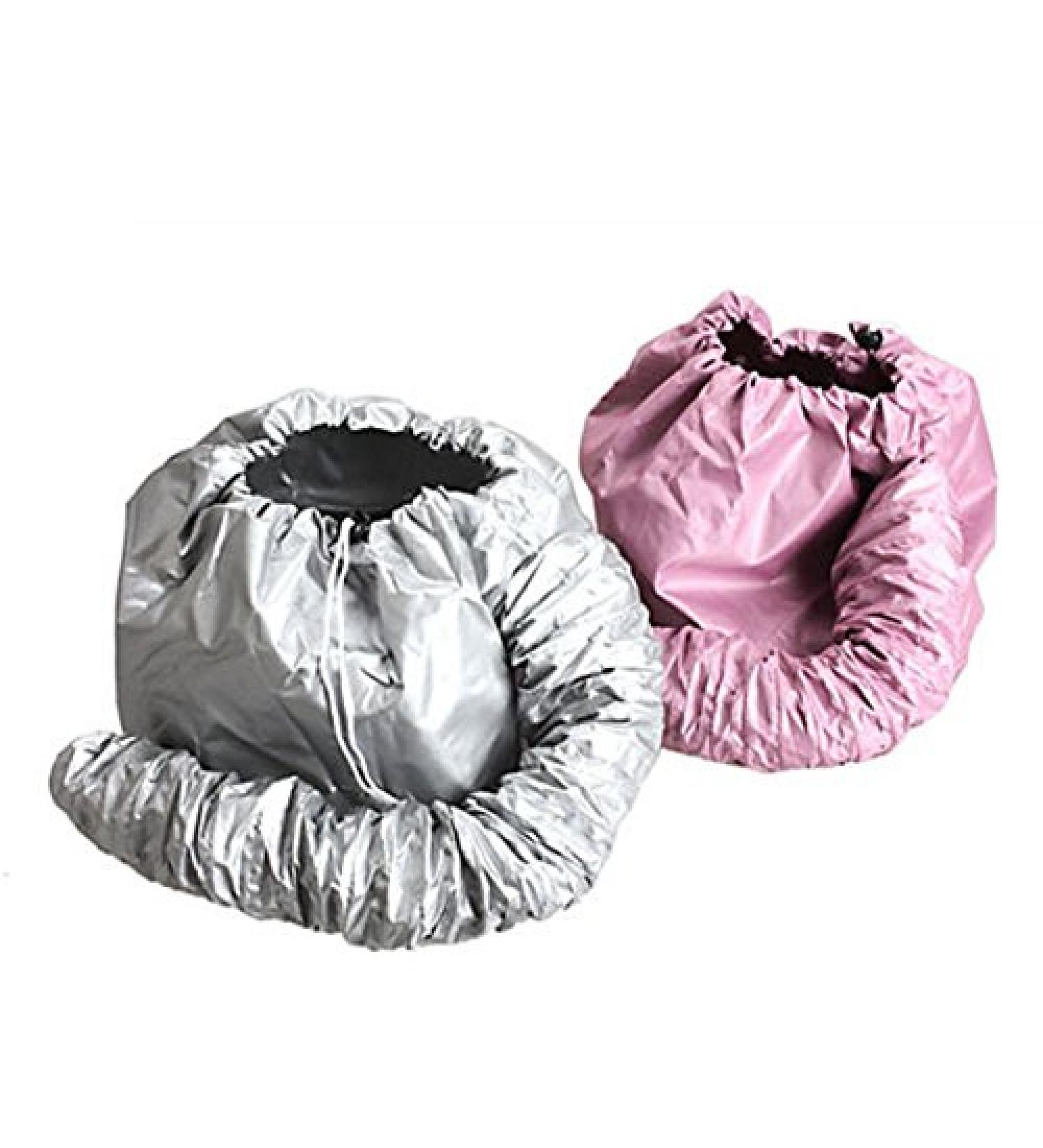 Kingzhuo Portable Soft Bonnet Hair Dryer Set - Silver & Pink | Safe Hood Hat for Women Blower - Buy Online on GoSupps.com