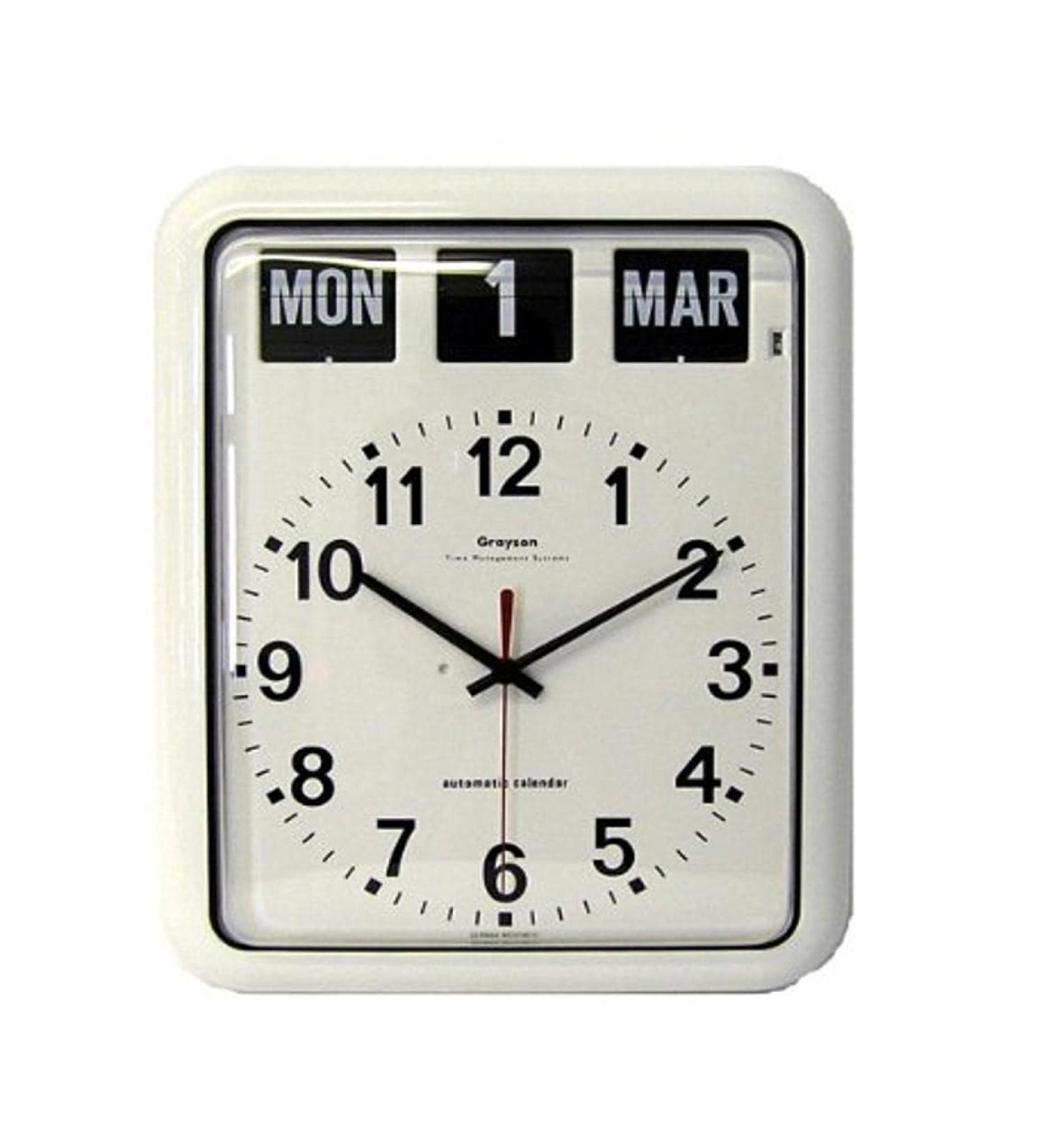 NRS Healthcare Large Analogue Calendar Wall Clock - Easy-to-Read Day and Date Display - Buy Online on GoSupps.com