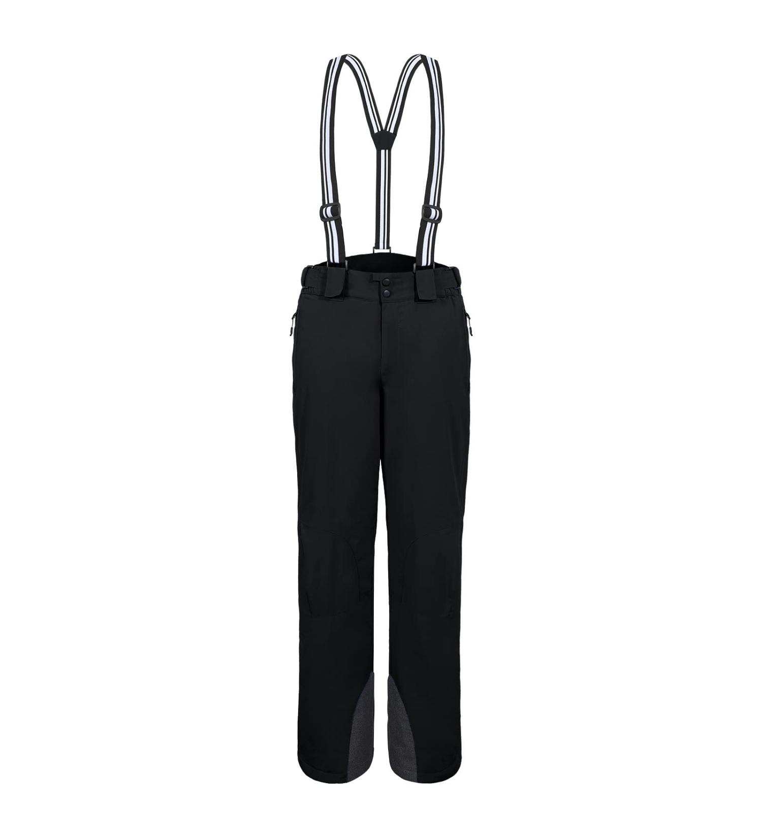 Men's Waterproof Ski Pants | Aoli Ray Outdoor Windproof Snow Pants with Braces - Ideal for Hiking & Snowboarding - Size L Black - Buy Online on GoSupps.com