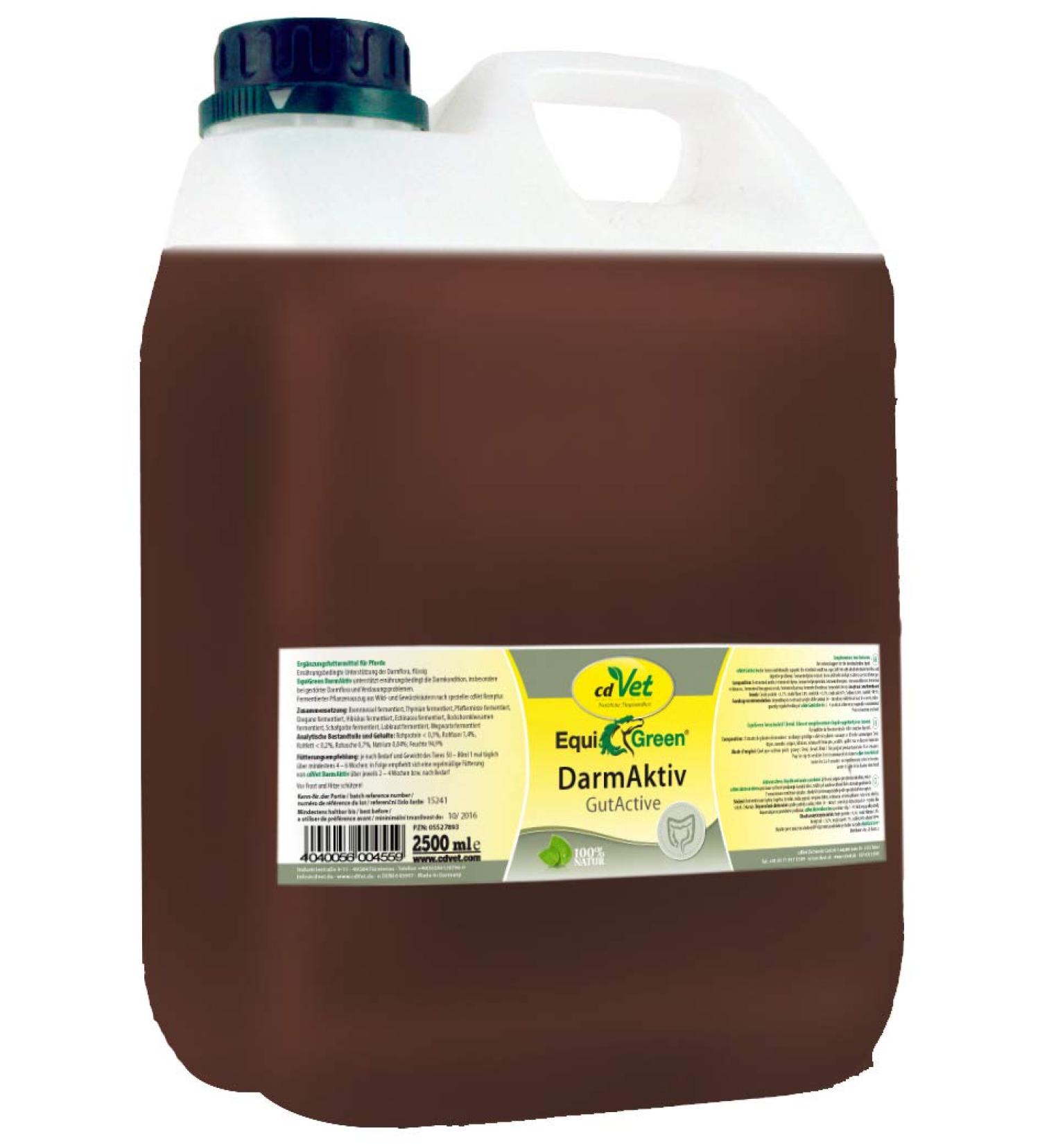 CDVet natural products Equigreen intestinal activity 2.5 liter - support of the intestinal condition - digestive problems - intestinal flora - immune system - valuable lactic acids+antioxidants+enzymes+vitamins