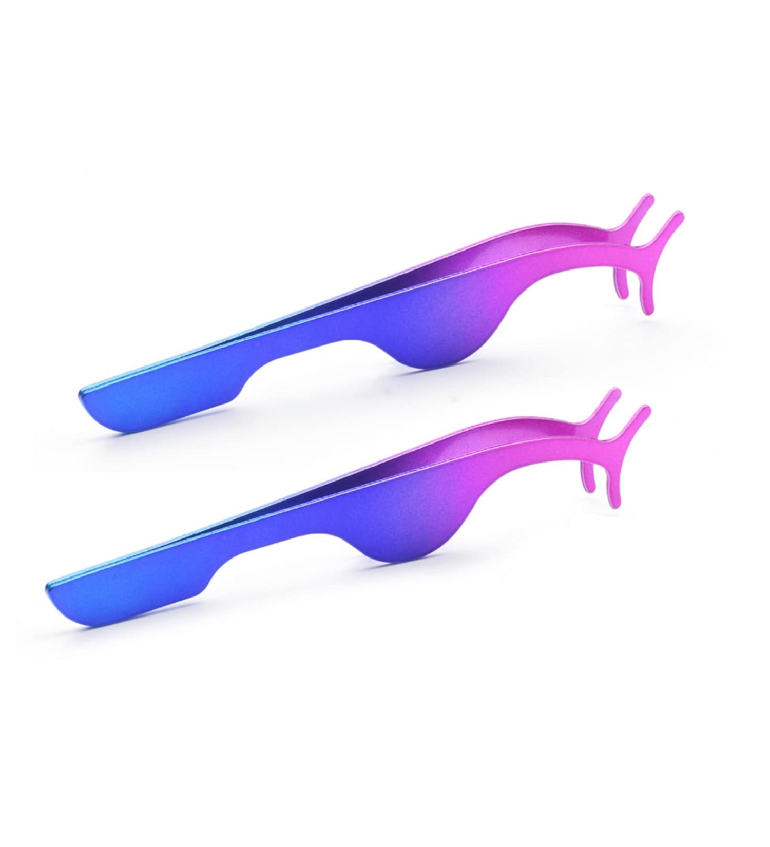 2pcs Colorful Eyelash Applicator Tweezers Set for False Lashes and Eyelash Extensions - Buy Online on GoSupps.com