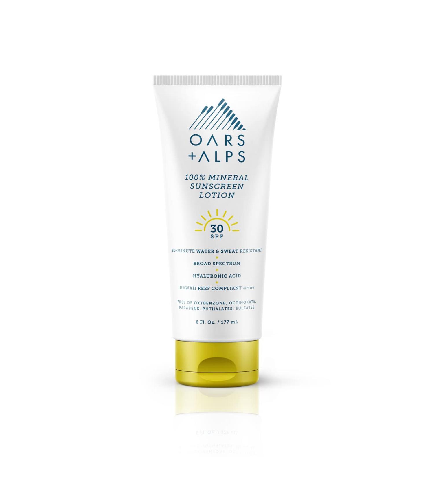 Oars + Alps Mineral SPF 30 Sunscreen Body Lotion - 6 Fl Oz - Buy Online on GoSupps.com