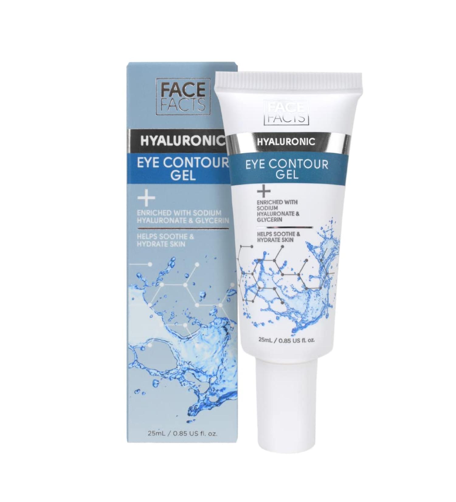 Face Facts Hyaluron Eye Contour Gel - Sodium Hyaluronate & Glycerin for Smooth Plump & Hydrated Skin | 25 ml | International Shipping Available - Buy Online on GoSupps.com