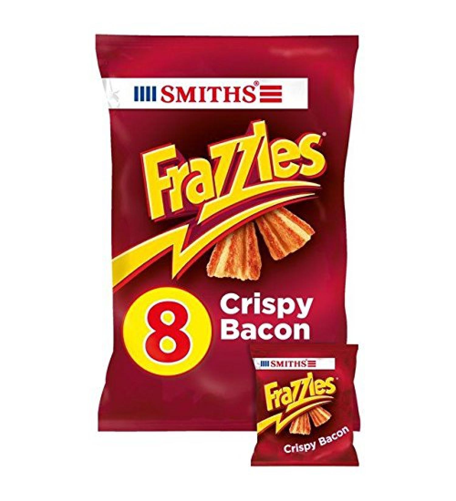 Smiths Frazzles Crispy Bacon Snacks 18g x 8 per pack