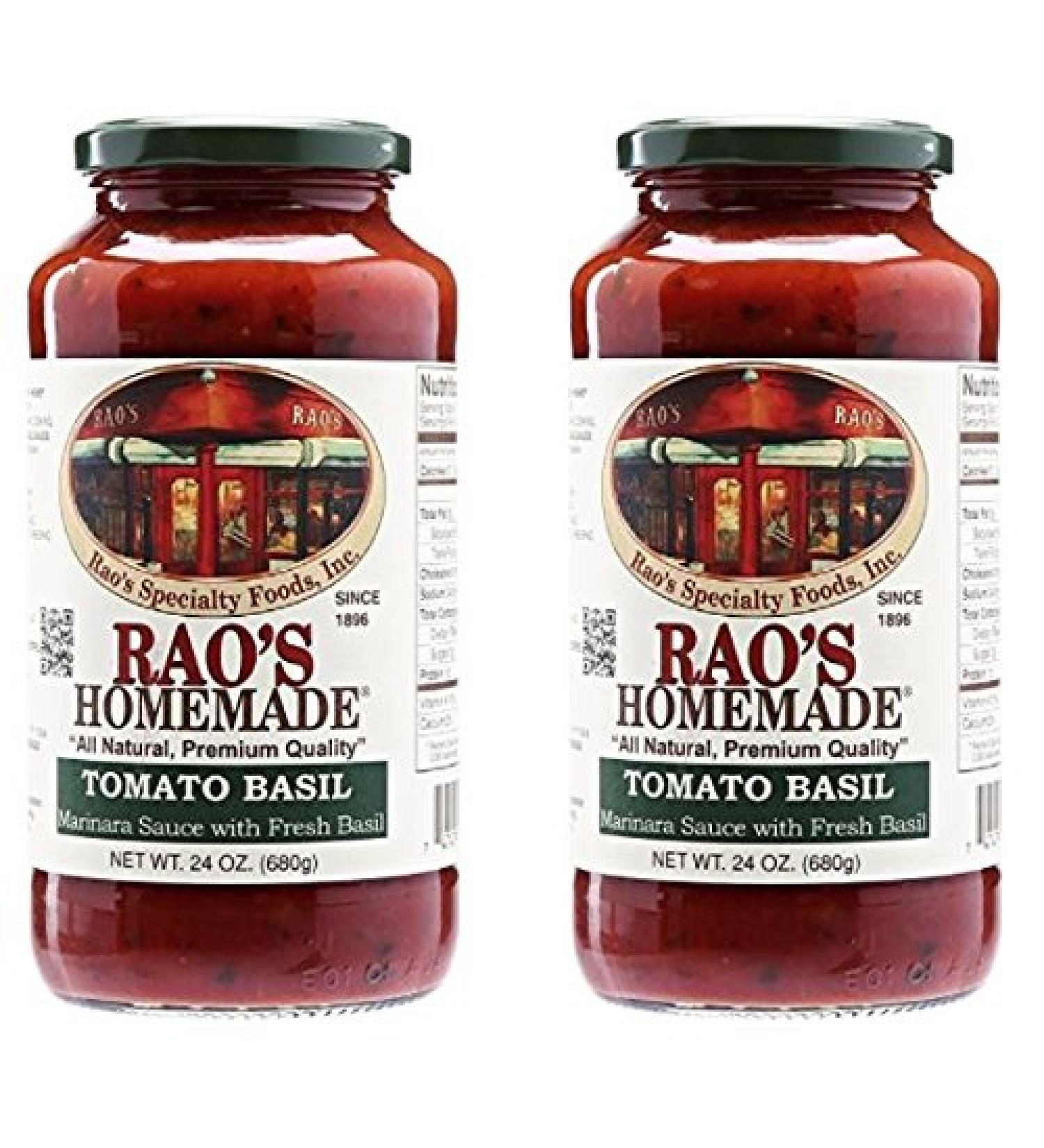 Raos Specialty Food Rao's Tomato Basil Sauce, 24 oz (Pack of 2) 1.5 Pound (Pack of 2)