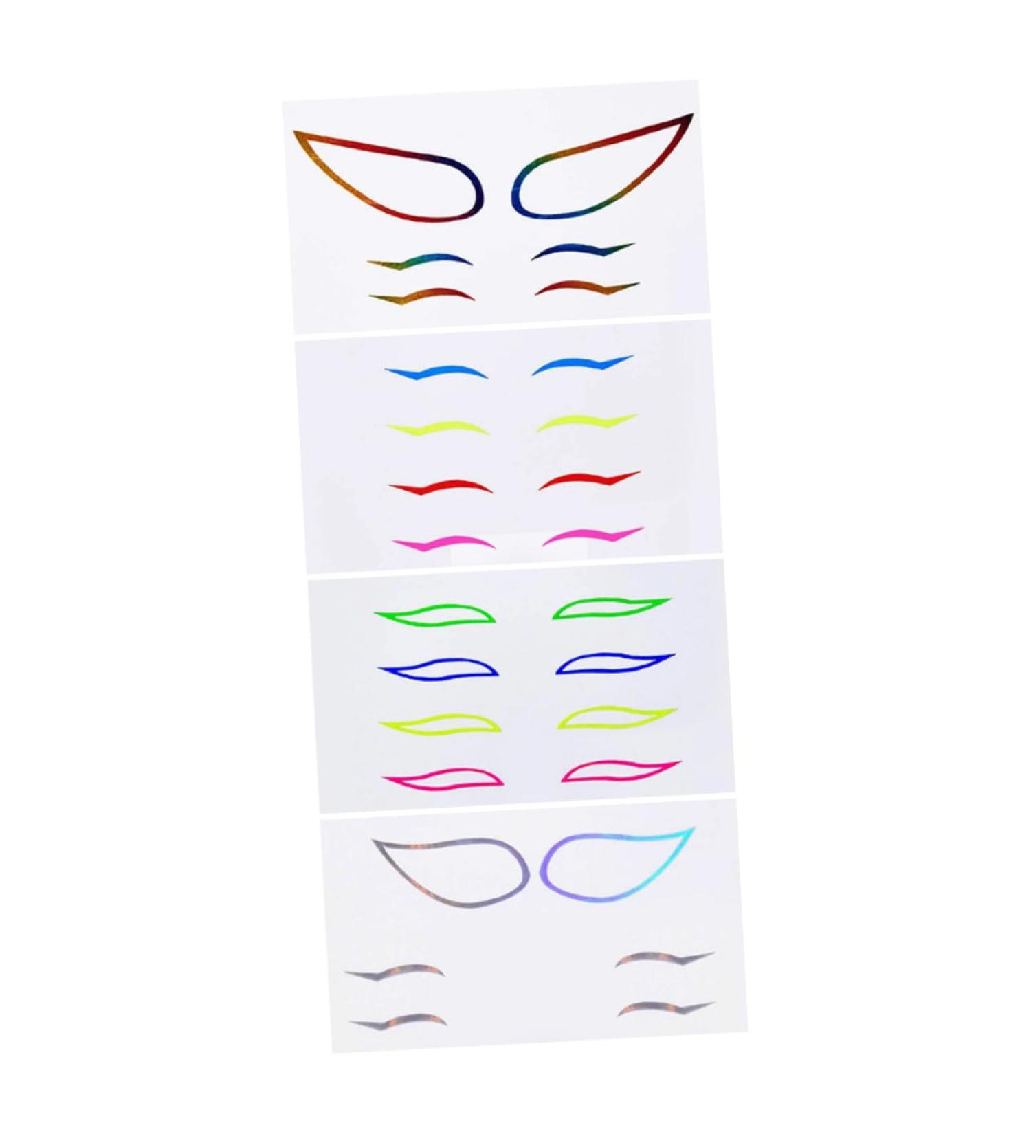 Amosfun 12 Sets Stage Performance Sticker Paper Women Eyeliner Tape Beauty Eyeliner 1 count (Pack of 1) Colorfulx3pcs - Buy Online on GoSupps.com