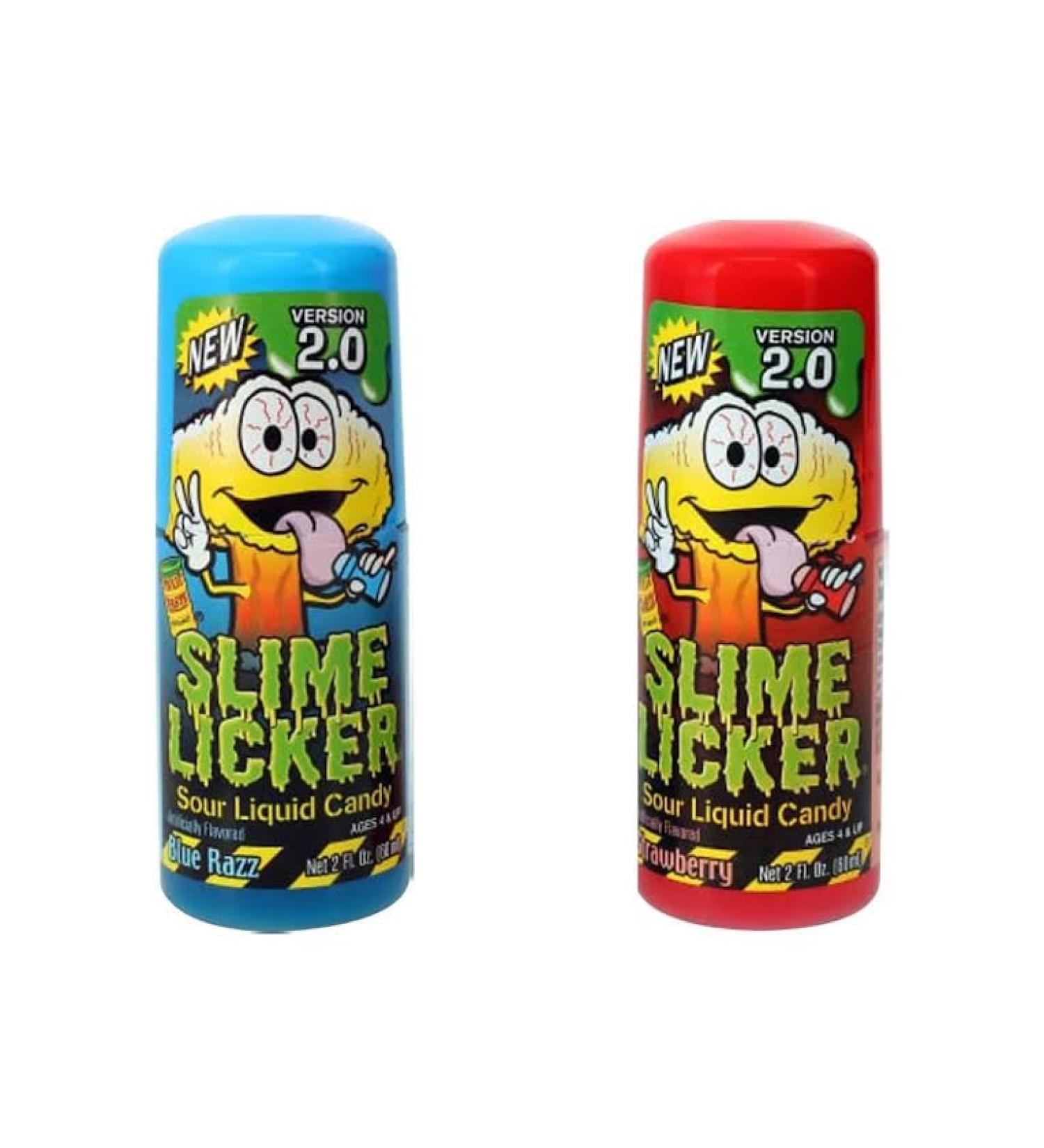 Toxic Waste Slime Lickers 2.0 - Sour Liquid Candy Pack of 2 | Blue Razz & Strawberry Flavors - International Shipping Available - Buy Online on GoSupps.com