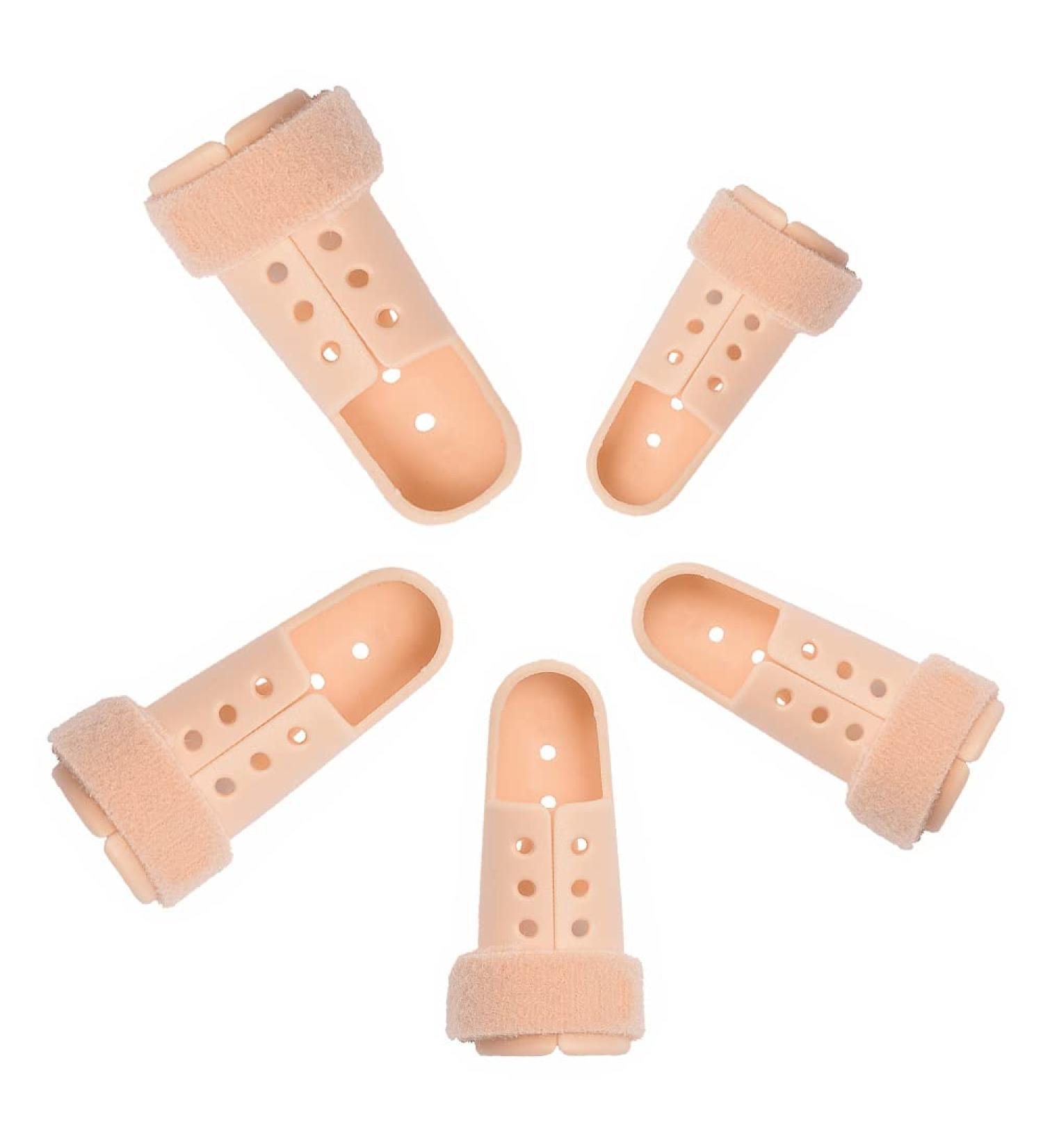 YANWANDEFA 5 Pcs Plastic Finger Support Protector Set - Adjustable Finger Immobilizer for Mallet and Trigger Finger Splint - Buy Online on GoSupps.com