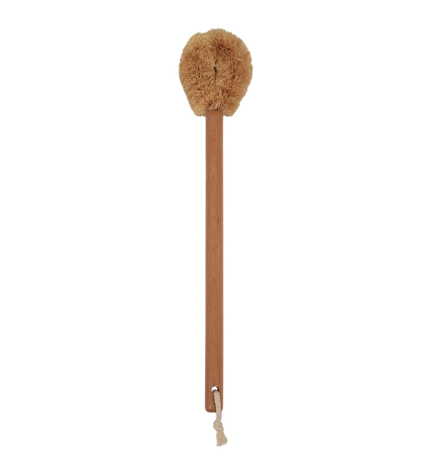 qazaa Updated Modern Version Toilet Bowl Brush Natural Coconut Fiber Brush and Beechwood Handle for Bathroom Toilet - Sturdy Deep Cleaning Toilet Cleaning Brush with Hanging Hook - Buy Online on GoSupps.com