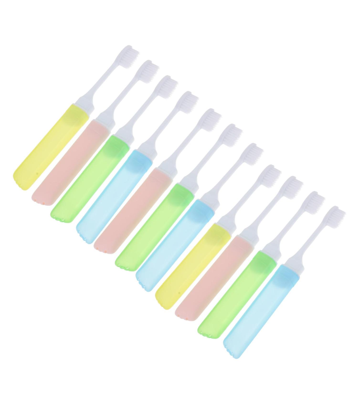 Shop Lurrose Children's Tools: 12-Pack Trip Toothbrushes - Soft Foldable Travel Brushes for Kids & Adults with Nylon Bristles - Buy Online on GoSupps.com