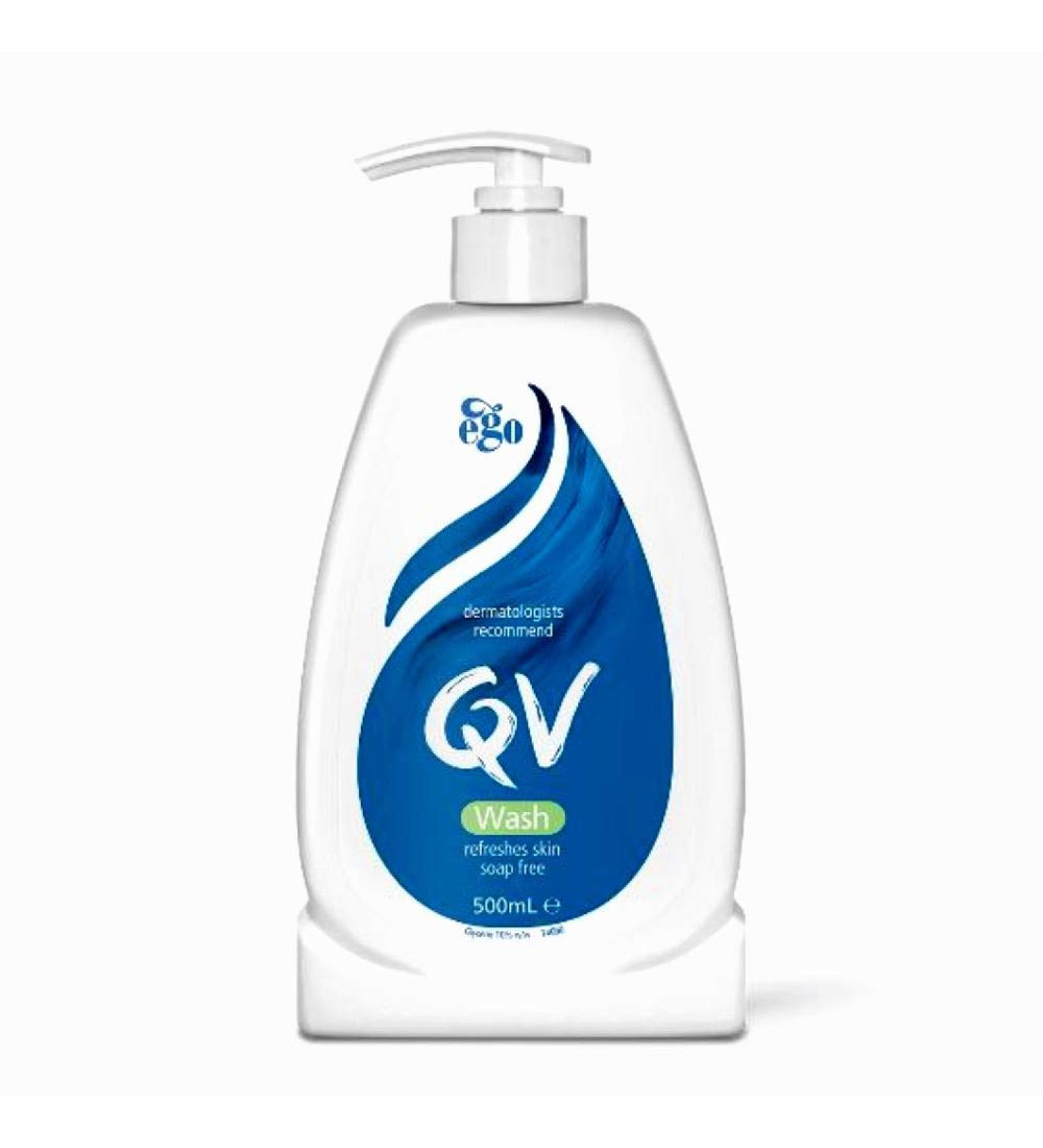 Ego QV Wash Pump 500ml - Gentle & Moisturizing Body Wash - Buy Online on GoSupps.com