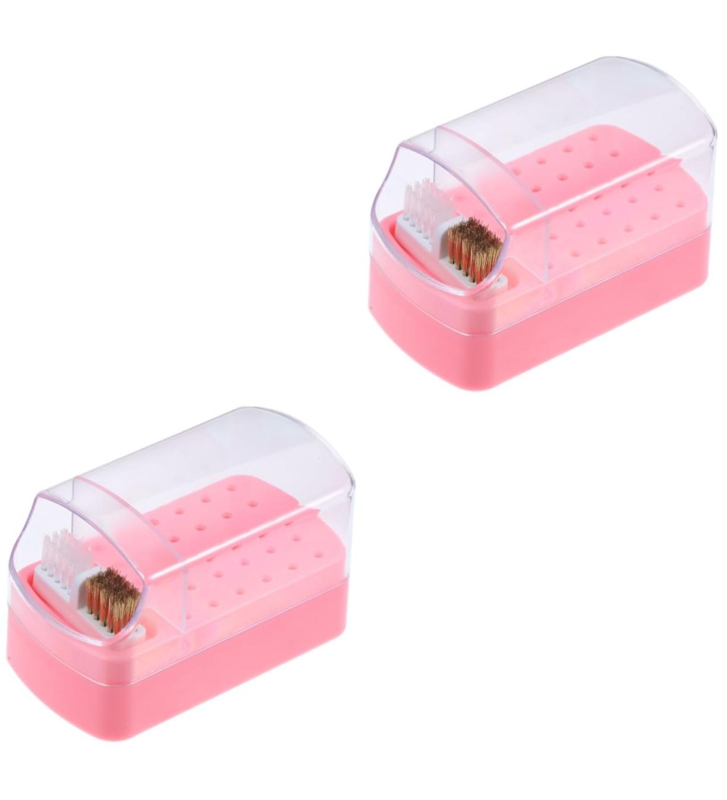 FOMIYES 2pcs Nail Polish Head Box Nails Drill Bits Nail Drill Bit Case Nail Drill Bit Holder Nail Drill Holder Nail Drill Organizer Nail Drill Storage Nail Bits Plastic 2 in 1 Accessories - Buy Online on GoSupps.com