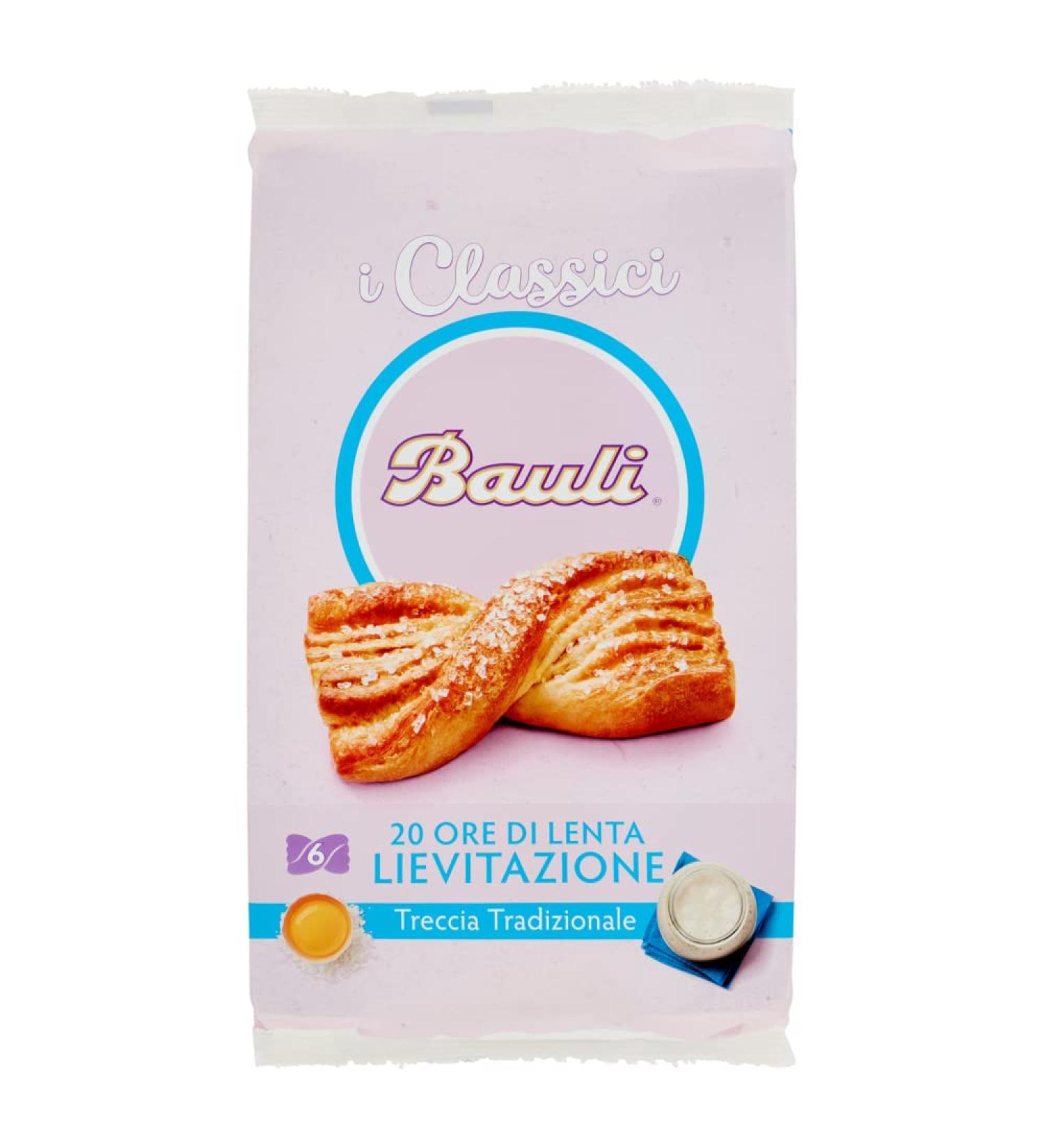  Bauli Bauli Treccia Tradizionale Traditional Puff Pastry Braid 240g pack each pack contains 6 braids of 40g - Buy Online on GoSupps.com
