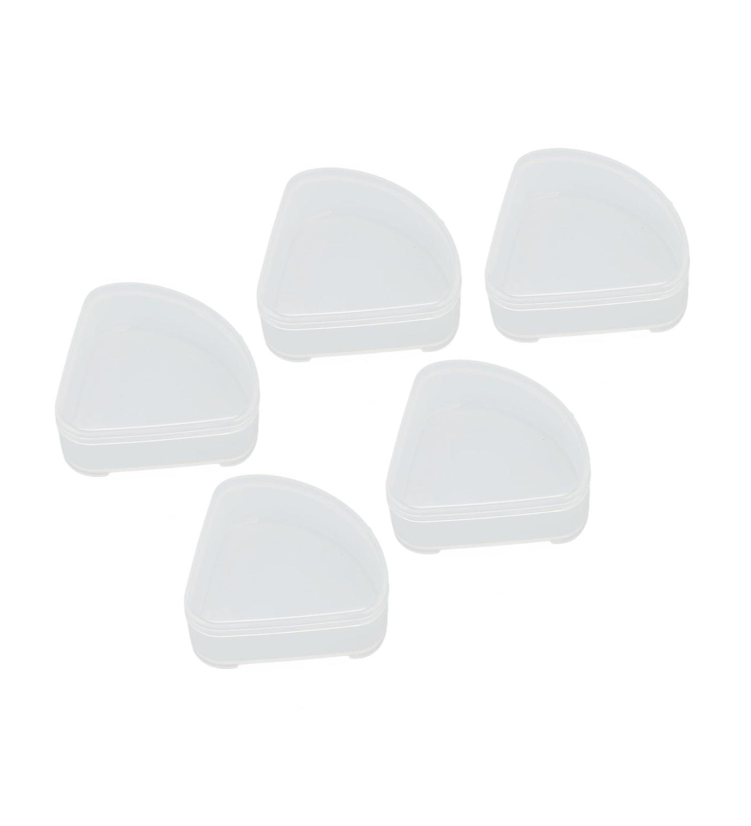 ZJchao Powder Puff Box Plastic Triangle Makeup Puff Container Transparent for Powder Rooms for Beads - Buy Online on GoSupps.com