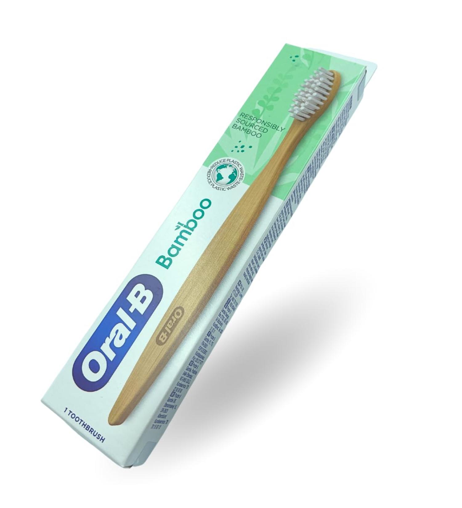 ORAL B Bamboo Toothbrush | Eco-friendly Alternative to Conventional Toothbrushes | Sustainable Oral Care - Buy Online on GoSupps.com