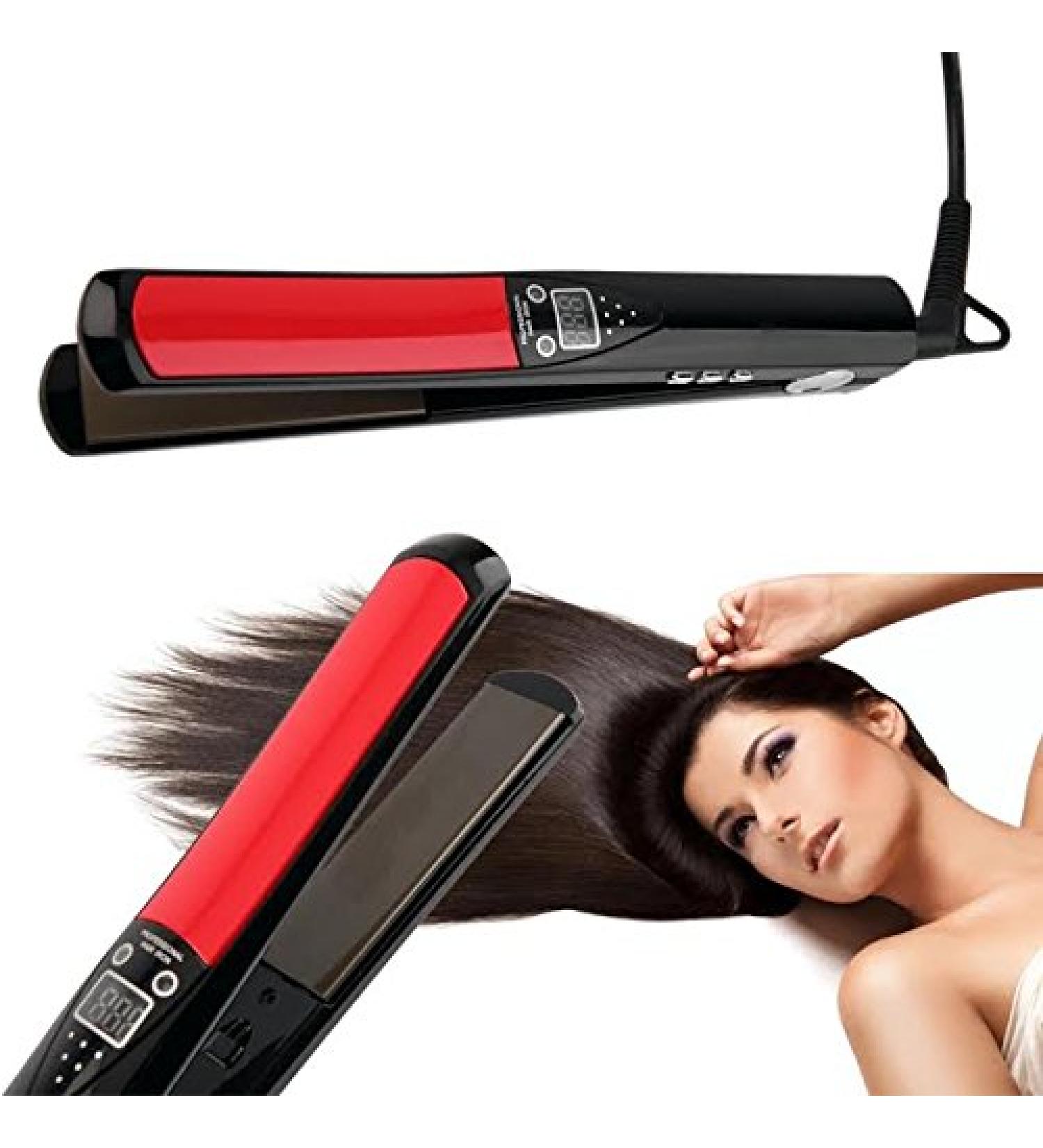 Professional Hair Straightener Ceramic 450 F | LCD Hair Iron & Ionic Flat Iron - Luv Beauty Products - Buy Online on GoSupps.com