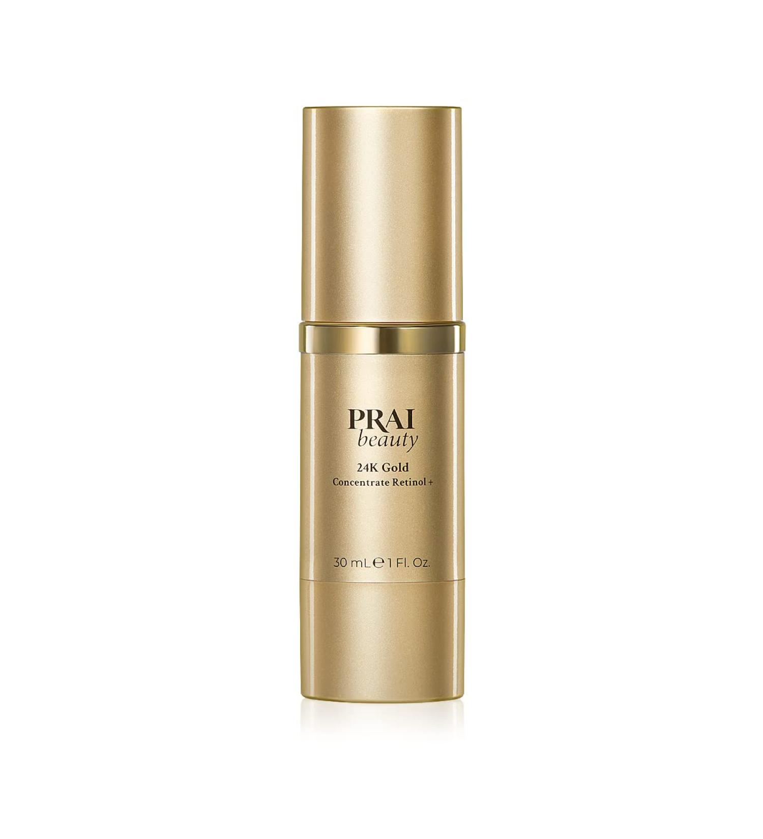 PRAI BEAUTY 24K Gold Concentrate Retinol+ - Gold Infused and Hyaluronic Acid for Maximum Skin Hydration - Anti-Aging Formula Reduces Fine lines and Wrinkles 30ml - Buy Online on GoSupps.com
