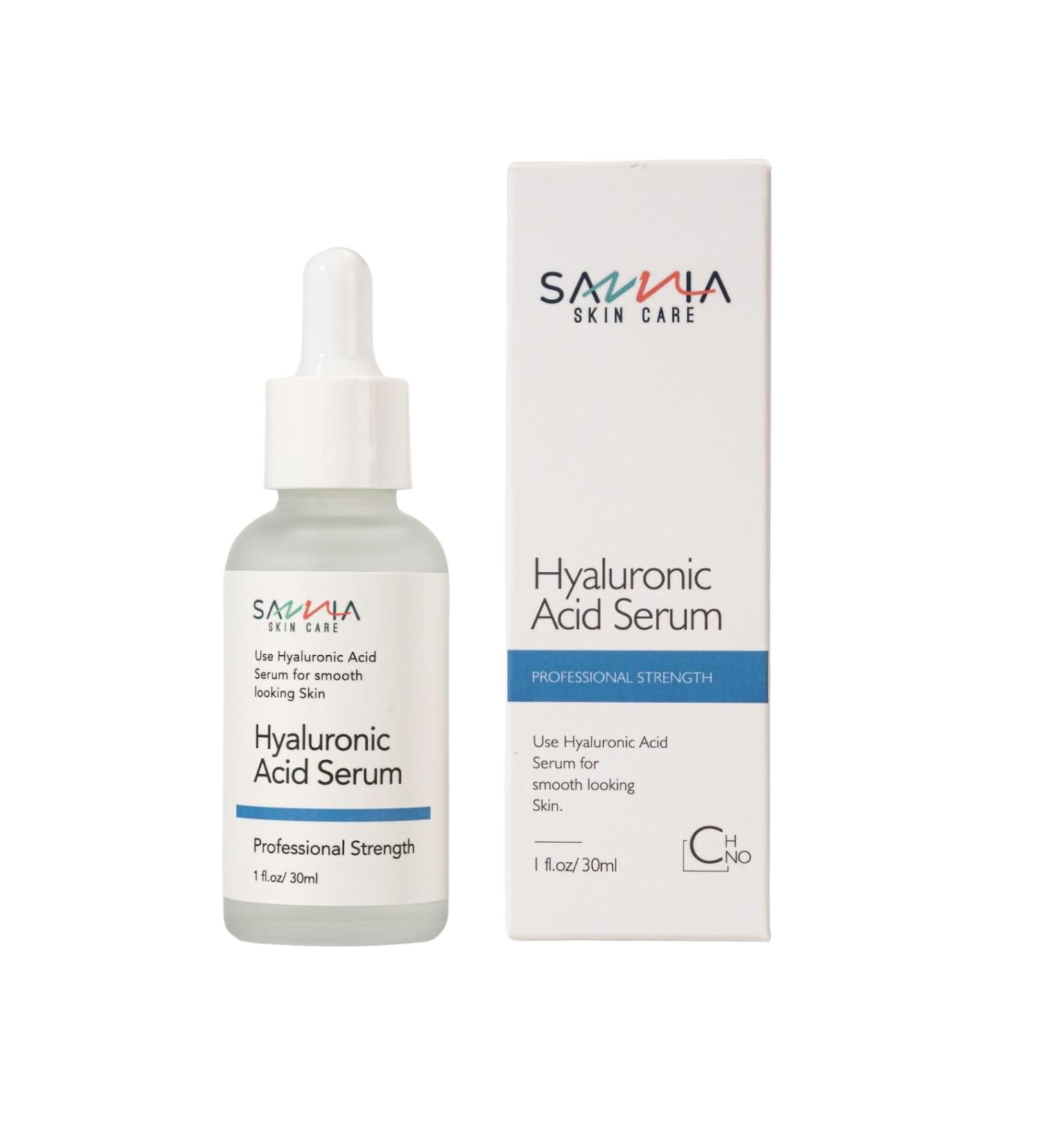 Savvia Skin Care Hyaluronic Acid Serum - Hydrating Anti-Aging Face Serum for Smooth Skin Plumps & Reduces Wrinkles (1 fl. oz / 30ml - Buy Online on GoSupps.com