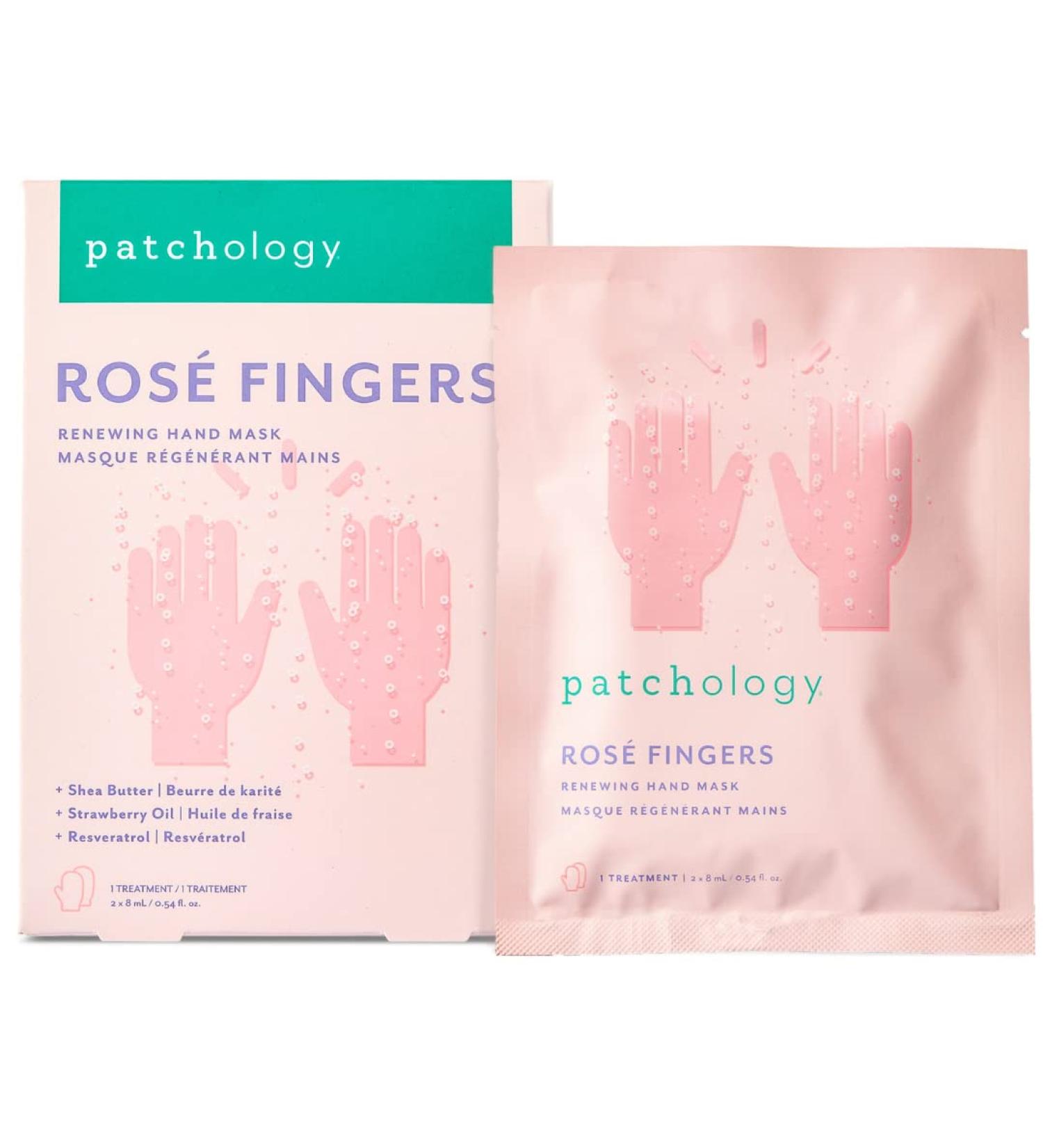 Patchology Rose Fingers Hand Mask - Moisturizing Gloves for Dry & Cracked Skin - Buy Online on GoSupps.com