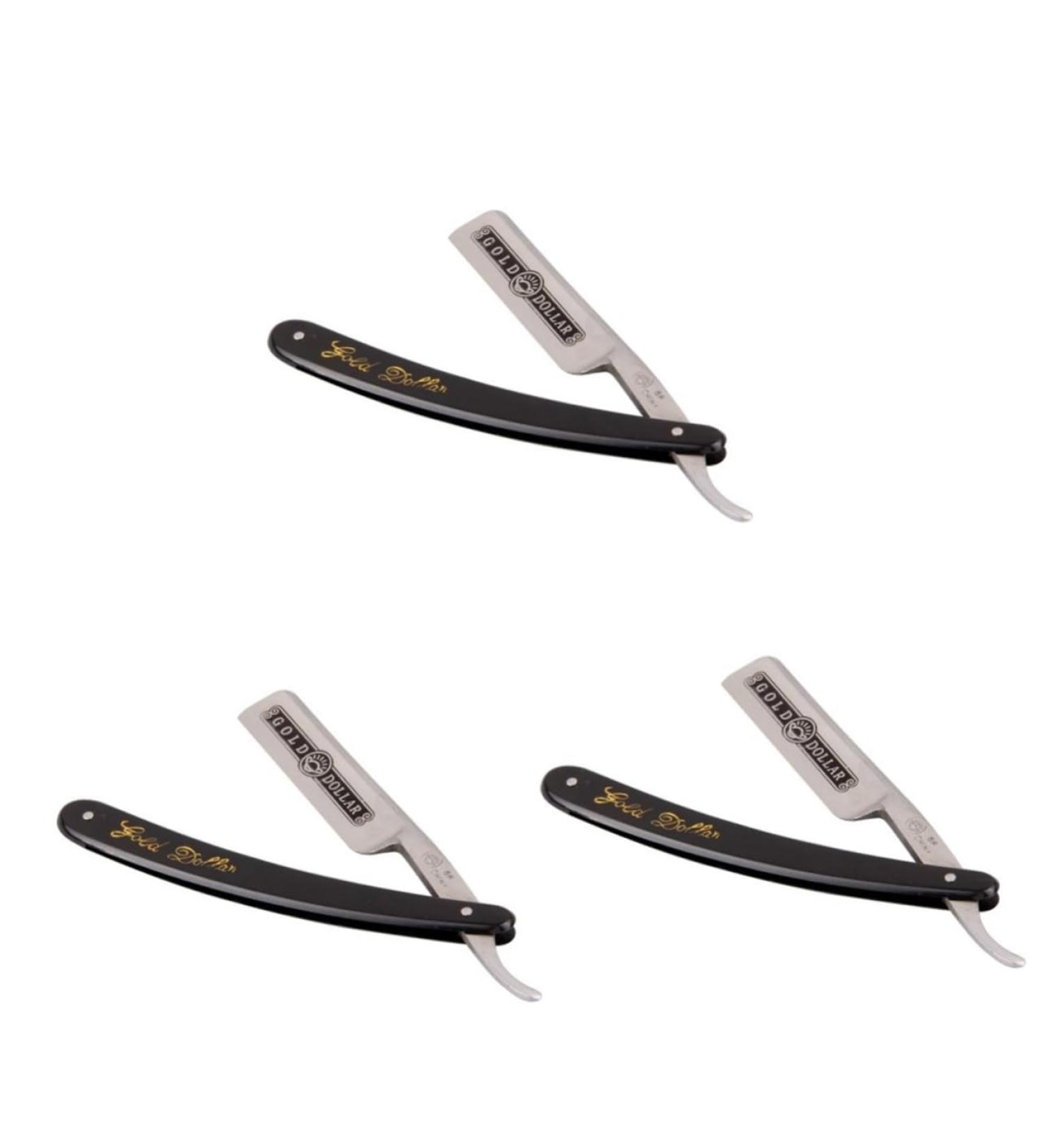 Minkissy 3-Piece 66 Women's Razor Haircut Set | Men's Lip Razor & Manual Straight Shaver | Perfect for Face & Head Grooming - Buy Online on GoSupps.com