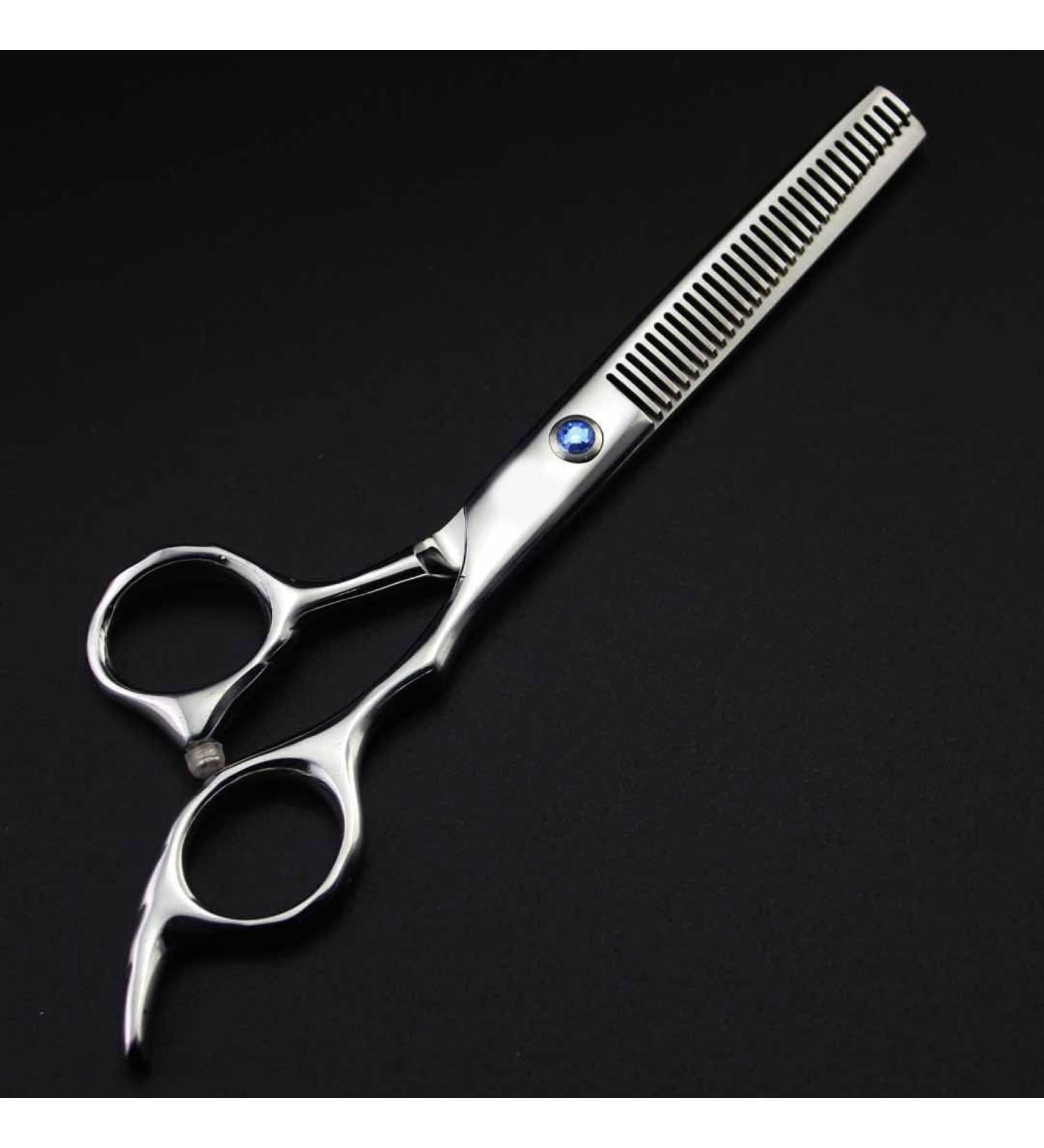 Hair Cutting Scissors Shears 6.0 Japan Steel Double Side Teeth Scissors Cut Barber Accessories Haircut Thinning Shear Hairdressing Tool Scissors Thinning only - Buy Online on GoSupps.com