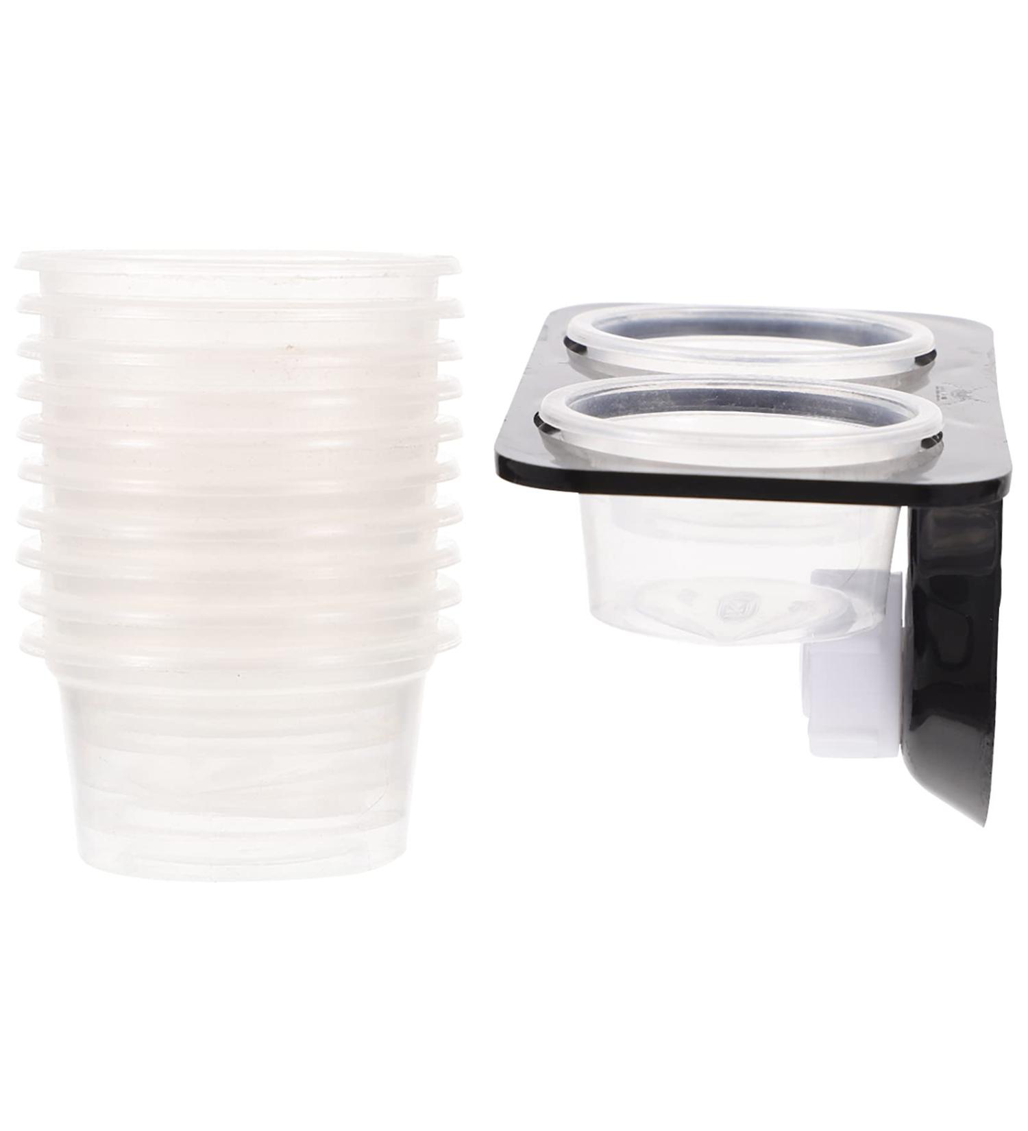 Mipcase Magnetic Reptile Ledge- Crested Gecko Feeding Ledge with 10 Bowls Reptile Feeding Cups Reptile Water and Food Dish with Suction Cup 11.7X6.3X5.7CM - Buy Online on GoSupps.com