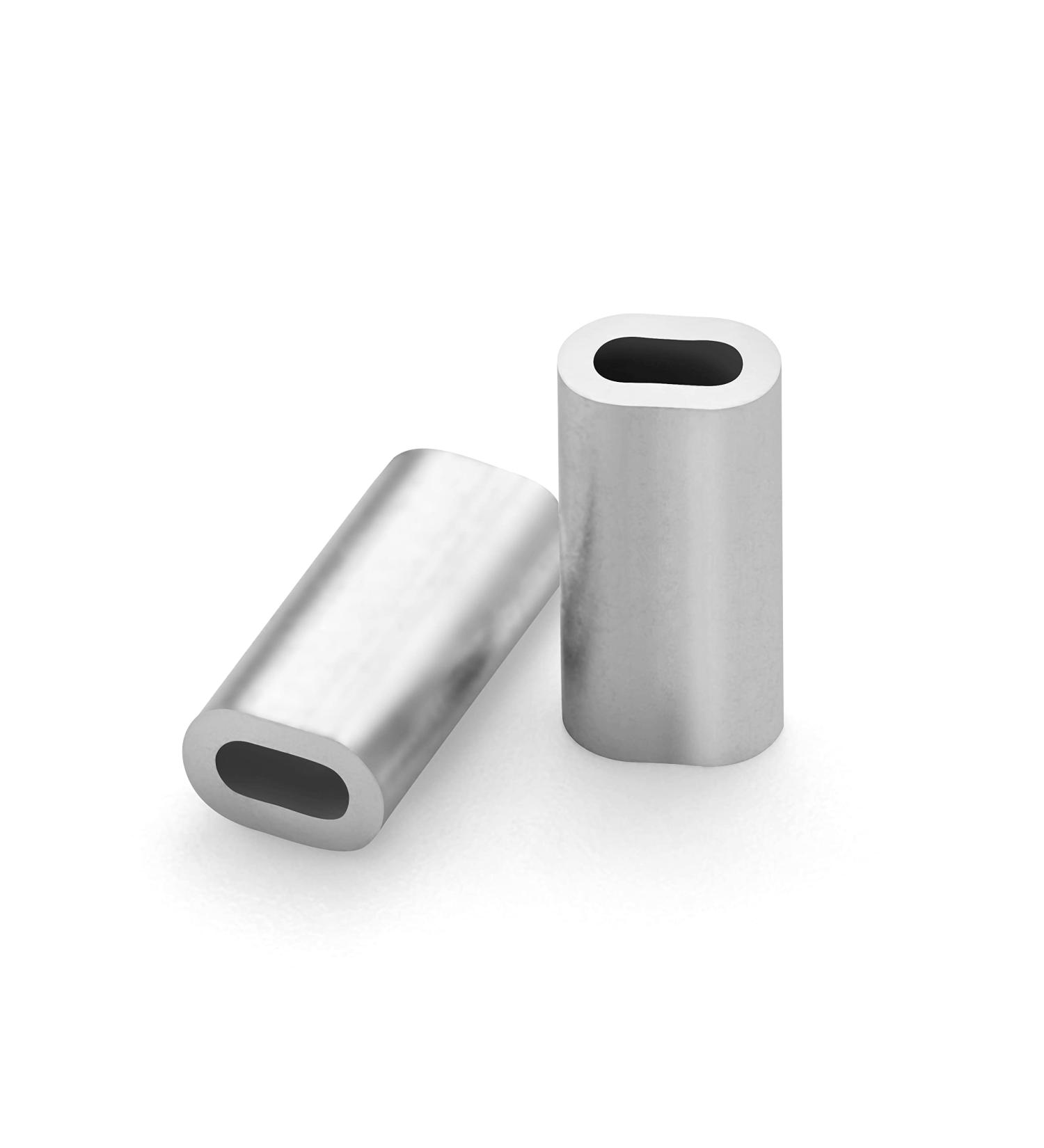 BLUEWING Fishing Crimps 100 Pieces Aluminum Oval Crimping Sleeves - Size 14 (1.5*15mm) for Secure Fishing Line Connections - Buy Online on GoSupps.com