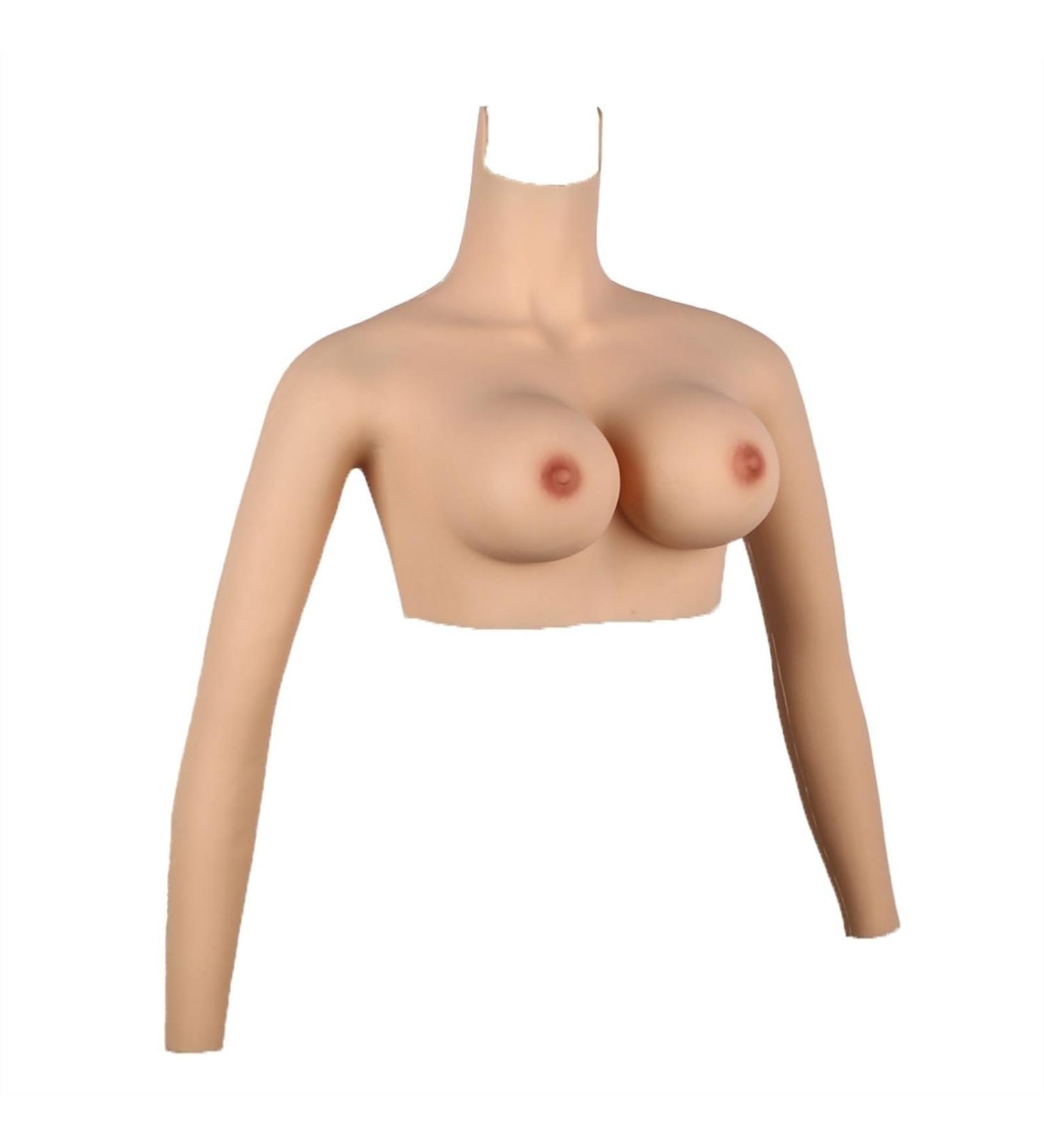 Knobco High Collar Semi-Body Silicone Breast Shapes | Mastectomy Prosthesis Halloween & Cosplay Enhancers - Buy Online on GoSupps.com