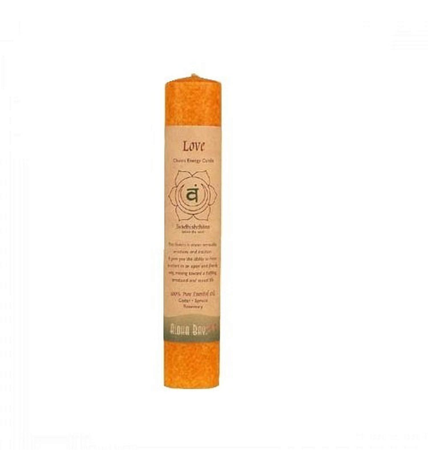 Aloha Bay Chakra Love Candle - Orange Pillar, 1 EA | Aromatherapy & Energy Boost - Buy Online on GoSupps.com