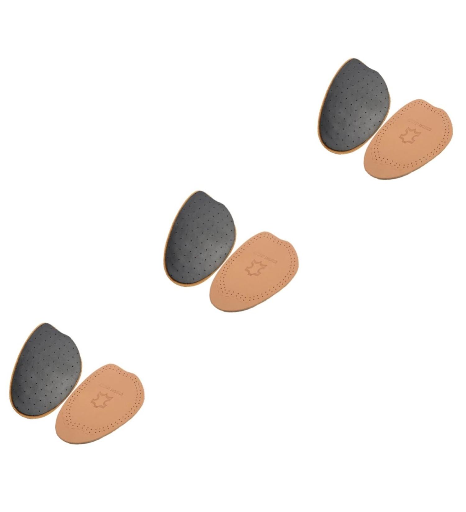 FOMIYES Leather Half Insoles - 3 Pairs Breathable Comfort Cushions for Men and Women - Forefoot Shoe Pads for All-Day Support - Buy Online on GoSupps.com