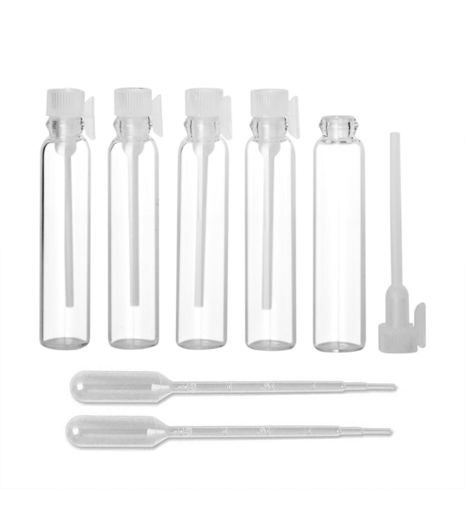 Enslz 3ml Mini Sample Glass Perfume Bottles - 100 Pcs Travel Oil Spray & Drop Vials for Essential Oils & Aromatherapy - Buy Online on GoSupps.com